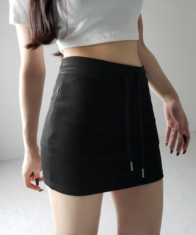 ハイウエストスウェットタイトミニスカート / high waist sweat tight mini skirt