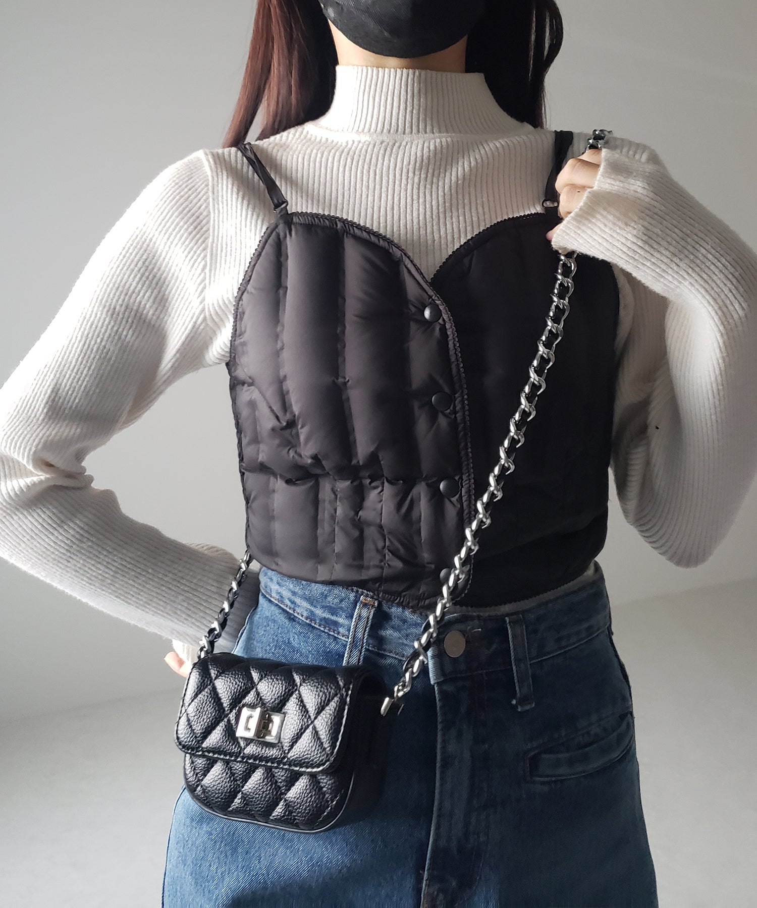 【 2color 】ダウンベストキャミビスチェ