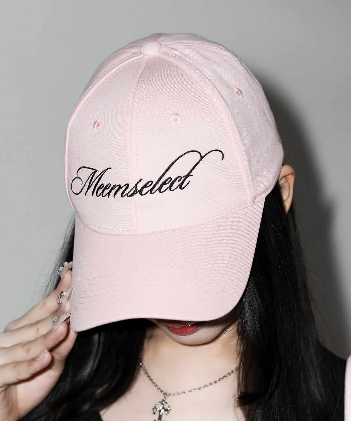 【 PINK ANGEL CLUB 】lettering LOGO embroidery CAP / レタリングロゴ刺繍キャップ