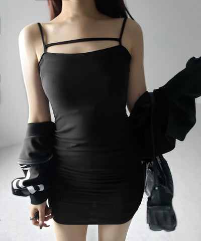 ラインストラップミニキャミワンピース / line strap mini cami onepiece