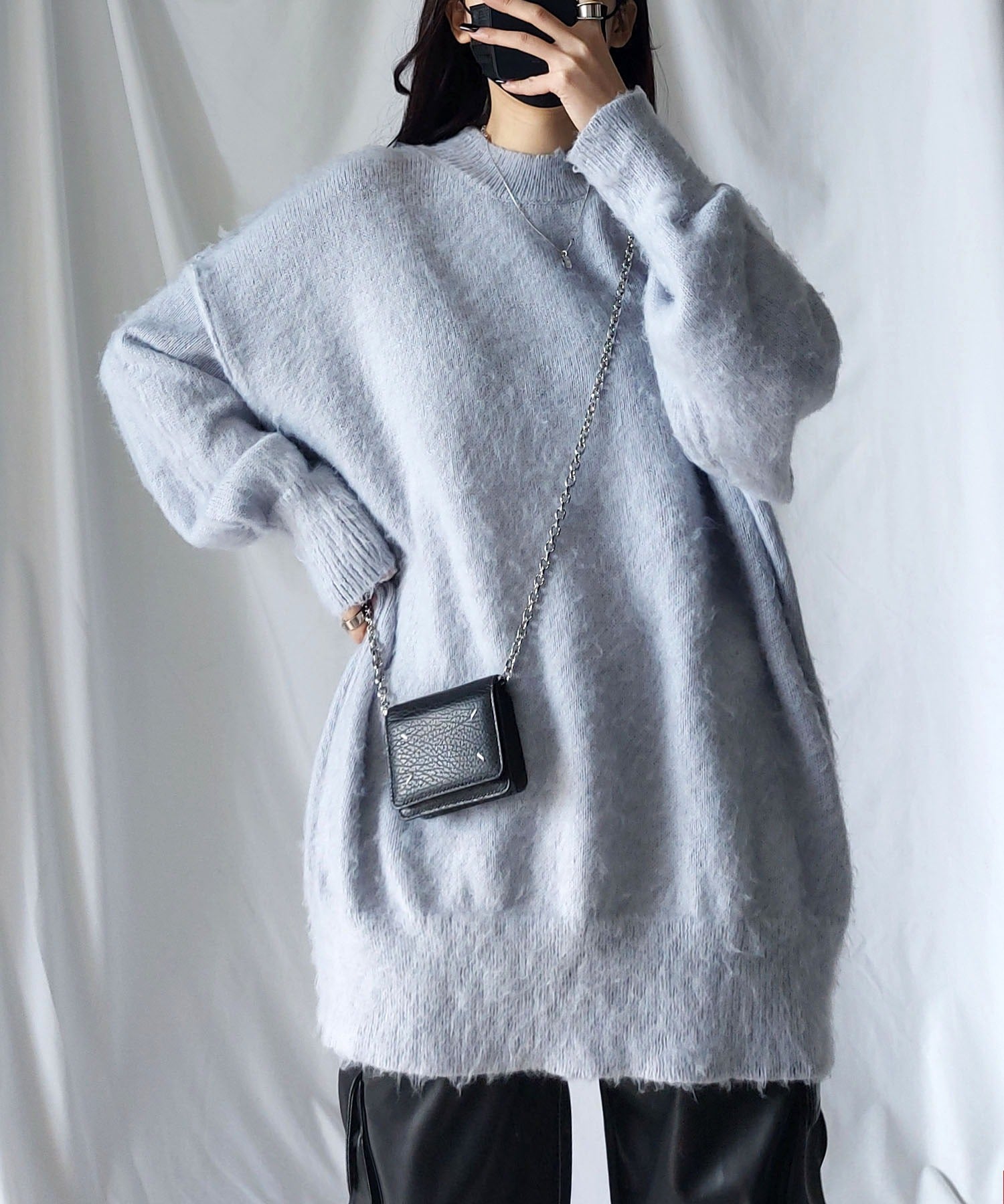 【 UNISEX 】モヘアライクBIGニットプルオーバー