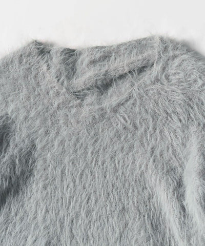 カットアウトショートシャギーニット