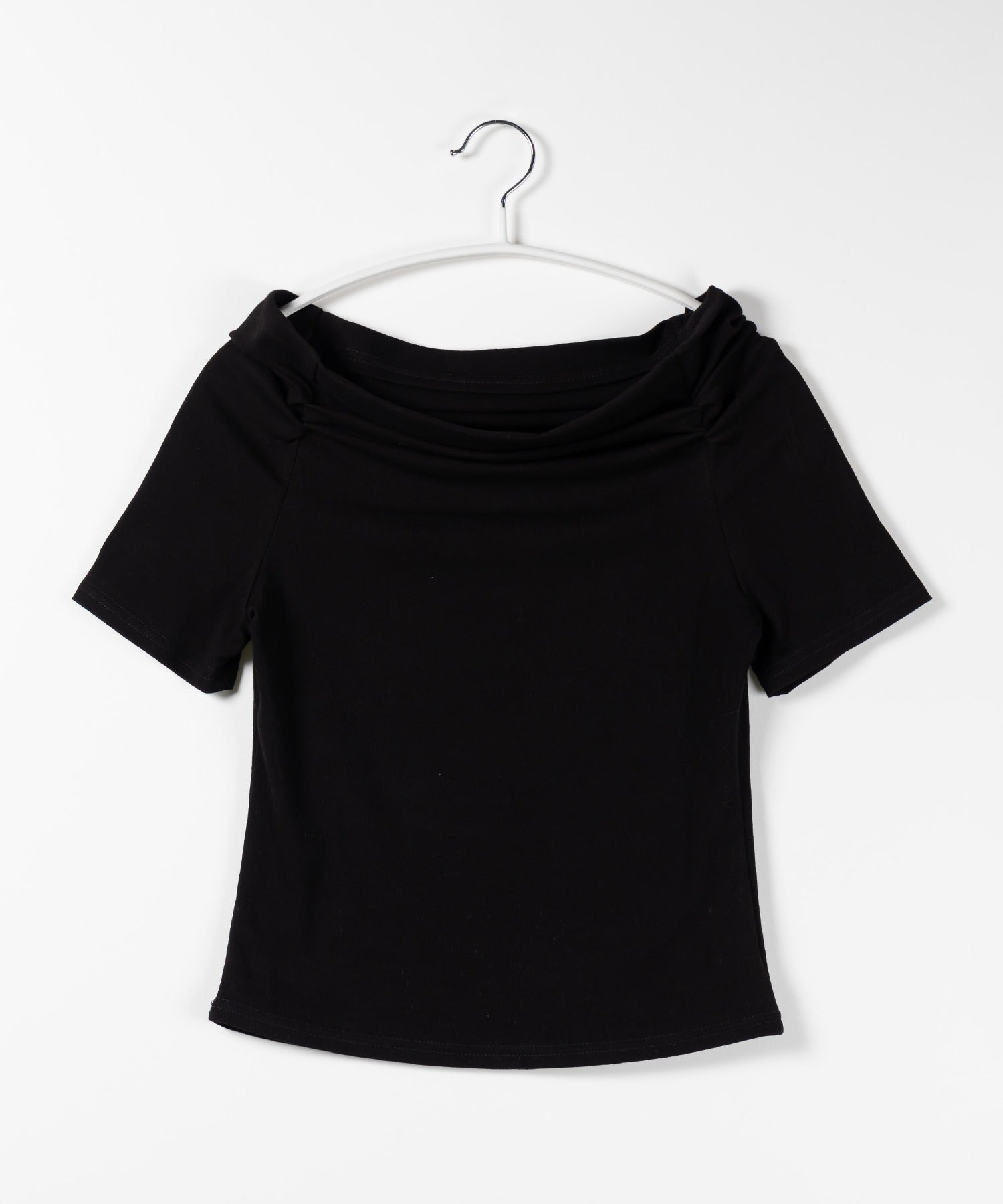 【 6color 】オフショルギャザリング半袖Tシャツ