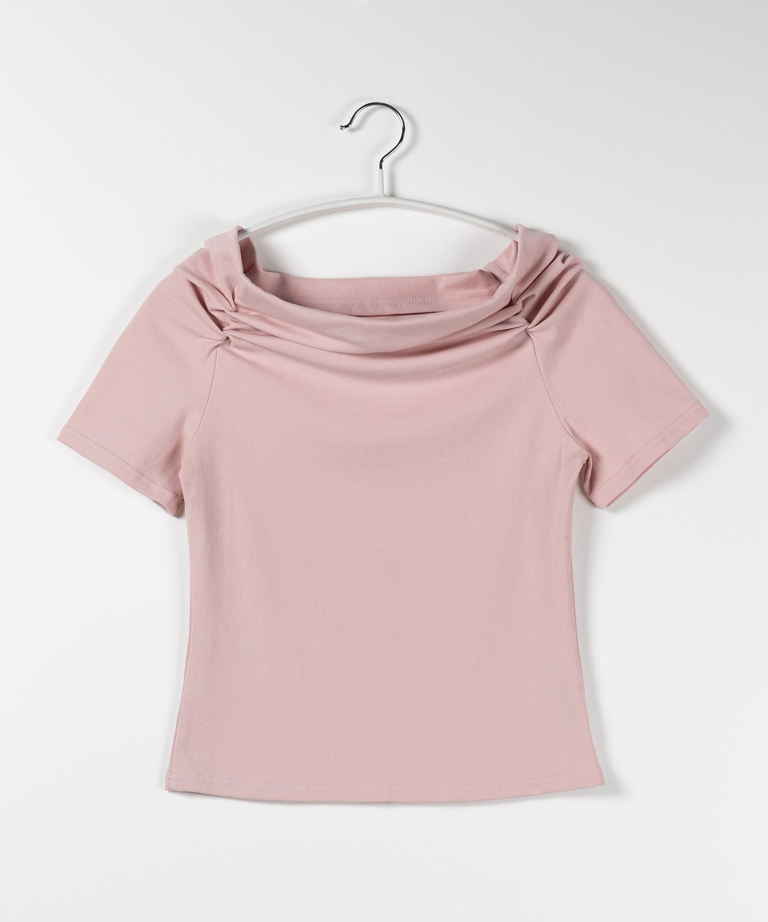 【 6color 】オフショルギャザリング半袖Tシャツ