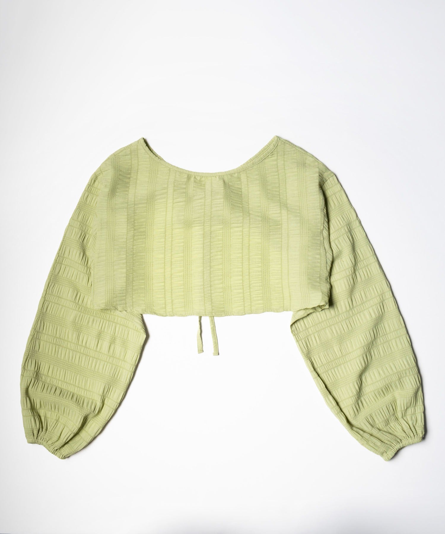 【 7color 】フロントリボンシャーリングショートボレロカーディガン