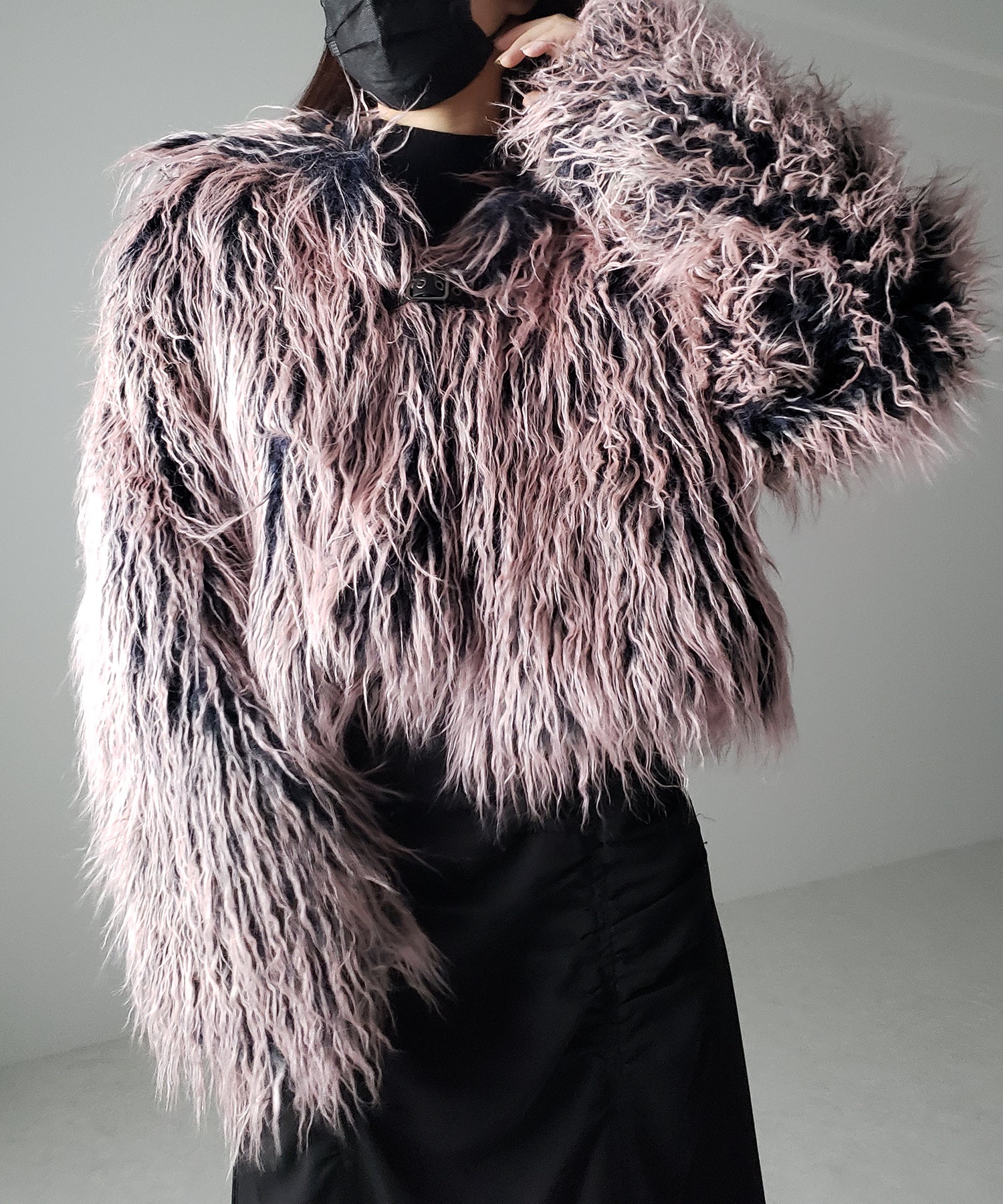 【 2color 】グラデーションシャギーファーモンスターボリュームコート/ gradation shaggy fur monster volume coat