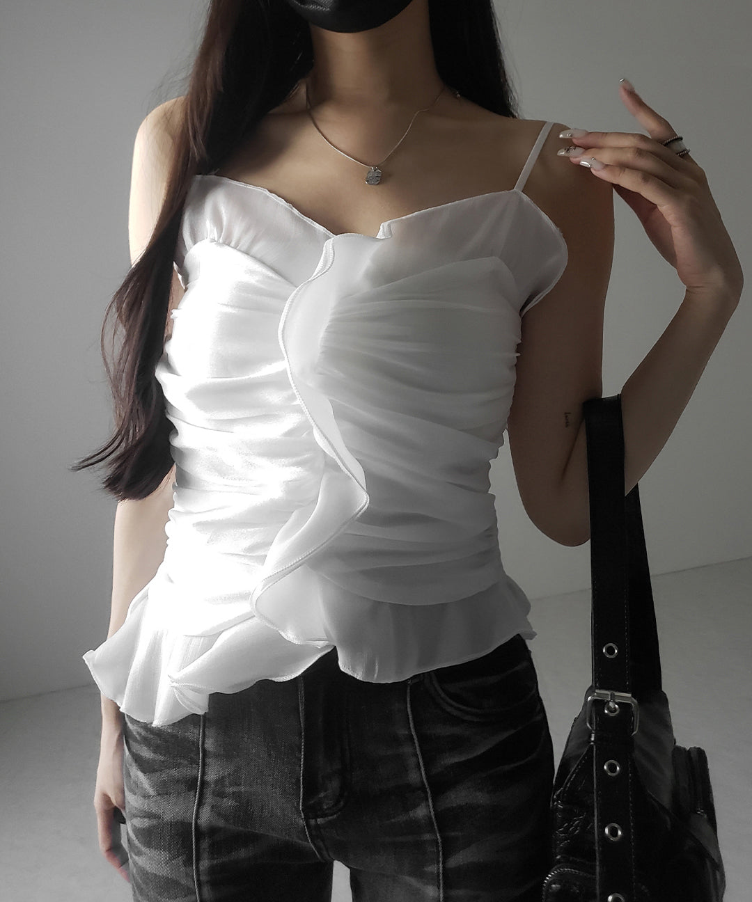 【 2color 】オーガンジーボリュームフリルビスチェ / organdy volume Frill Bustier
