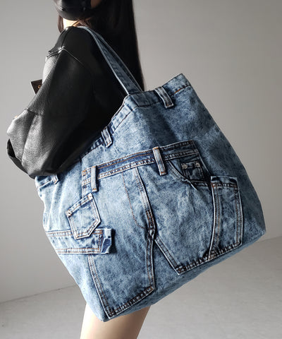 ヴィンテージドッキングウォッシュデニムバッグ / vintage docking washed denim bag