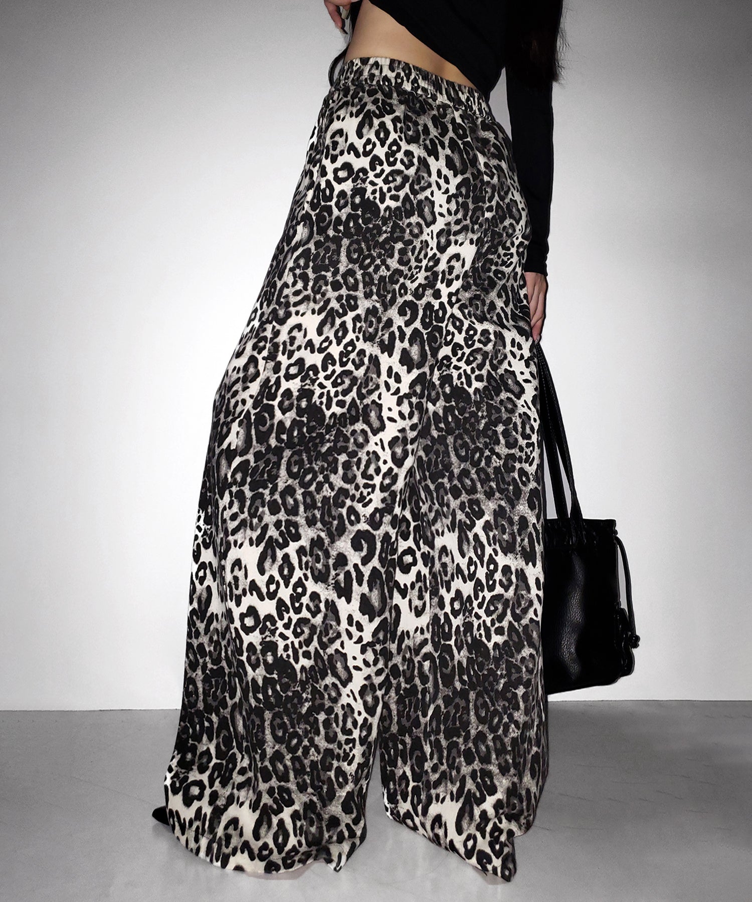 【 2color 】ヴィンテージライクレオパードツイルワイドパンツ / vintage like leopard twill wide pants