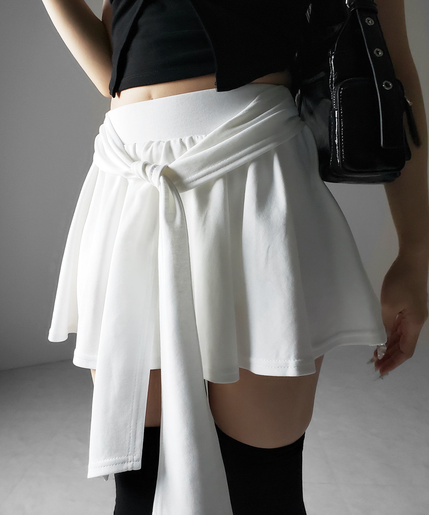 ラップレイヤードフレアミニスカパン / wrap layered flare mini skirt pants