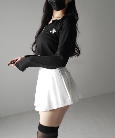 プリーツマイクロミニスカパン / pleated micro mini skirt pants