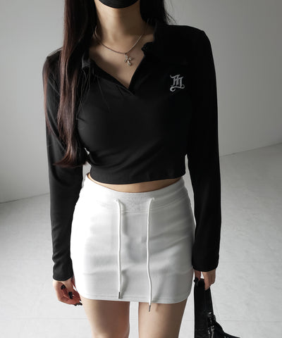 ハイウエストスウェットタイトミニスカート / high waist sweat tight mini skirt