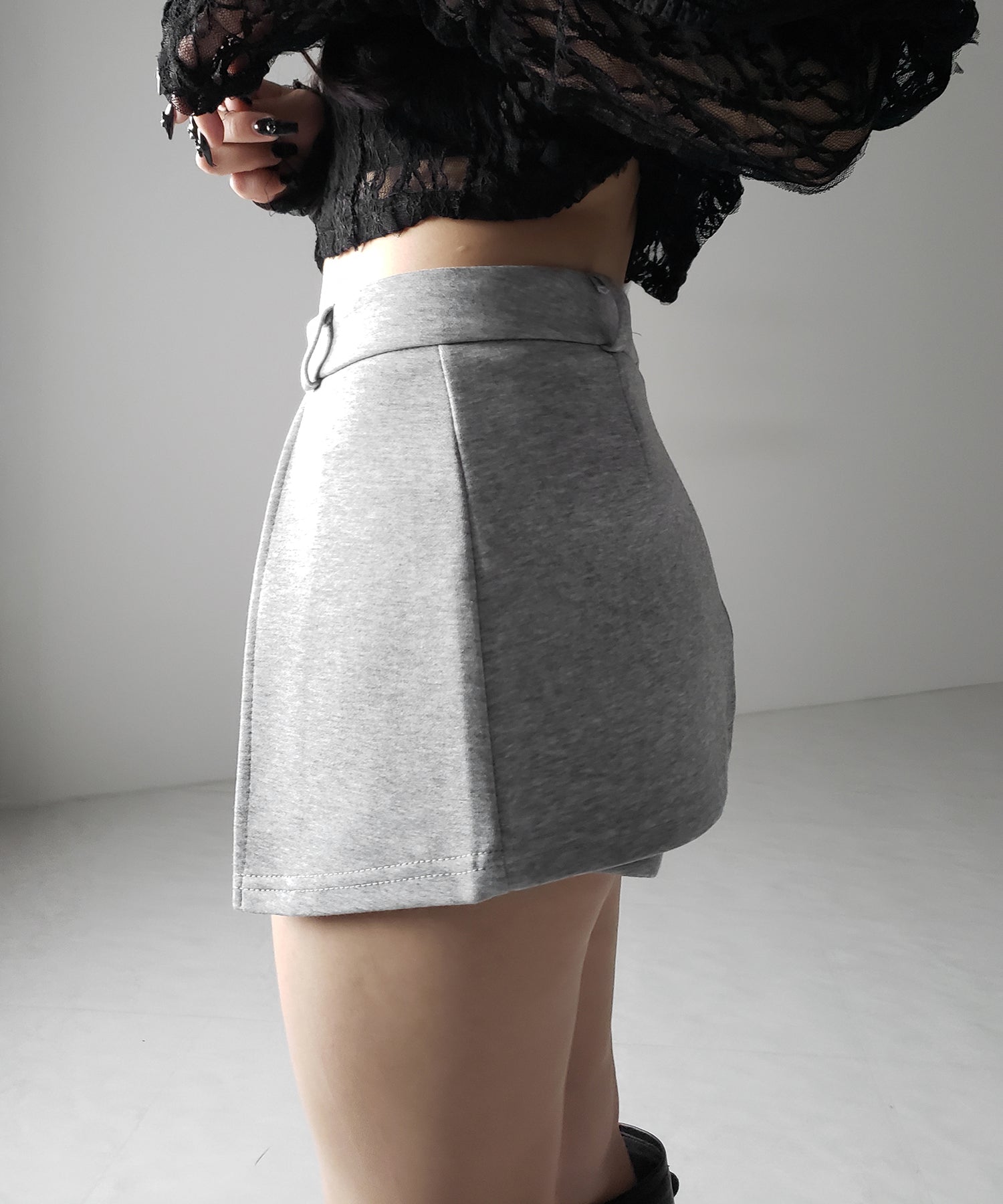 【 2color 】レイヤードマイクロミニスカパン / layered micro mini skirt pants
