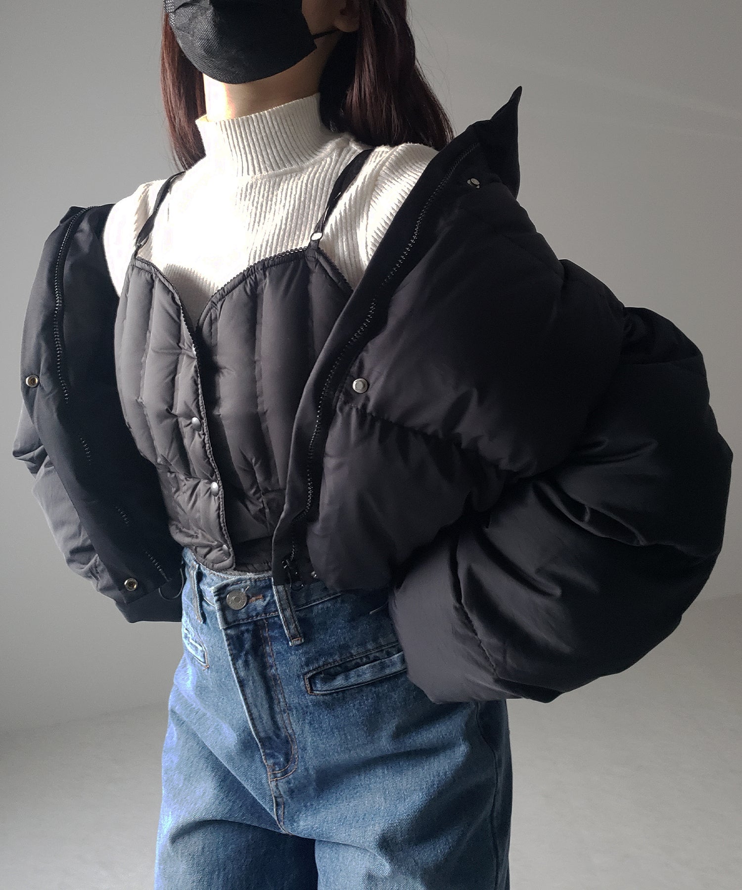 【 2color 】ダウンベストキャミビスチェ