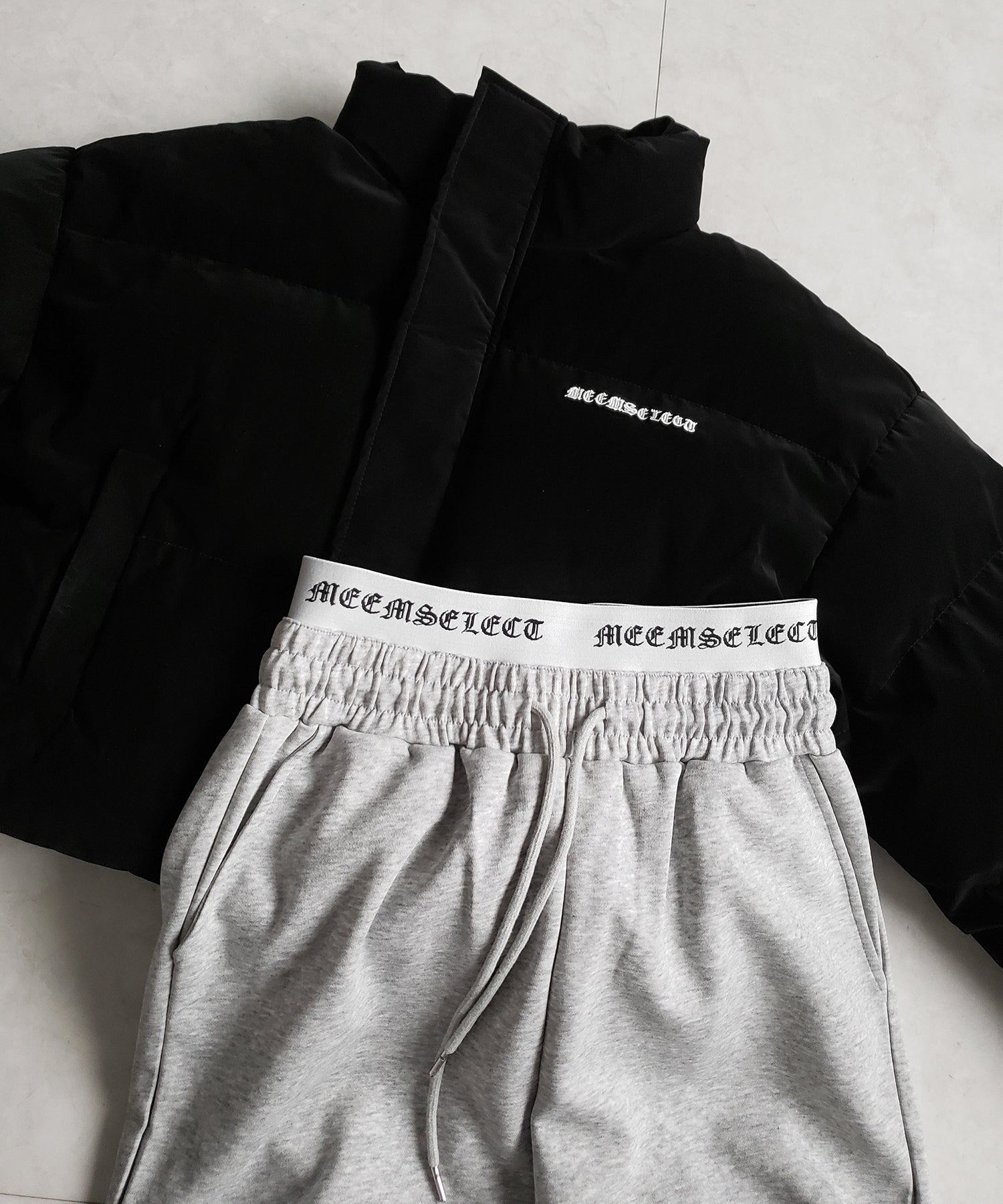 ウエストグランジロゴスウェットワイドパンツ / waist grunge logo sweat wide pants