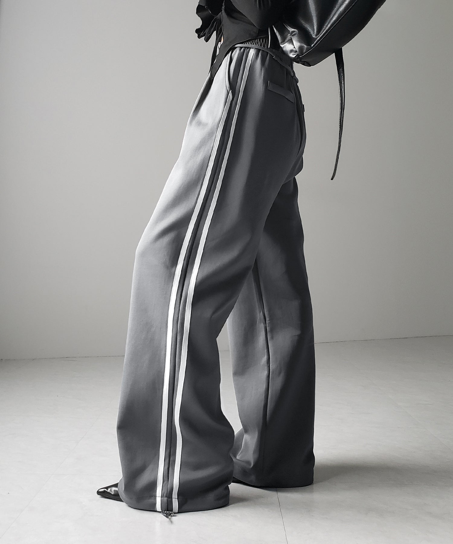 2WAYウエストコードサイドライントラックワイドパンツ