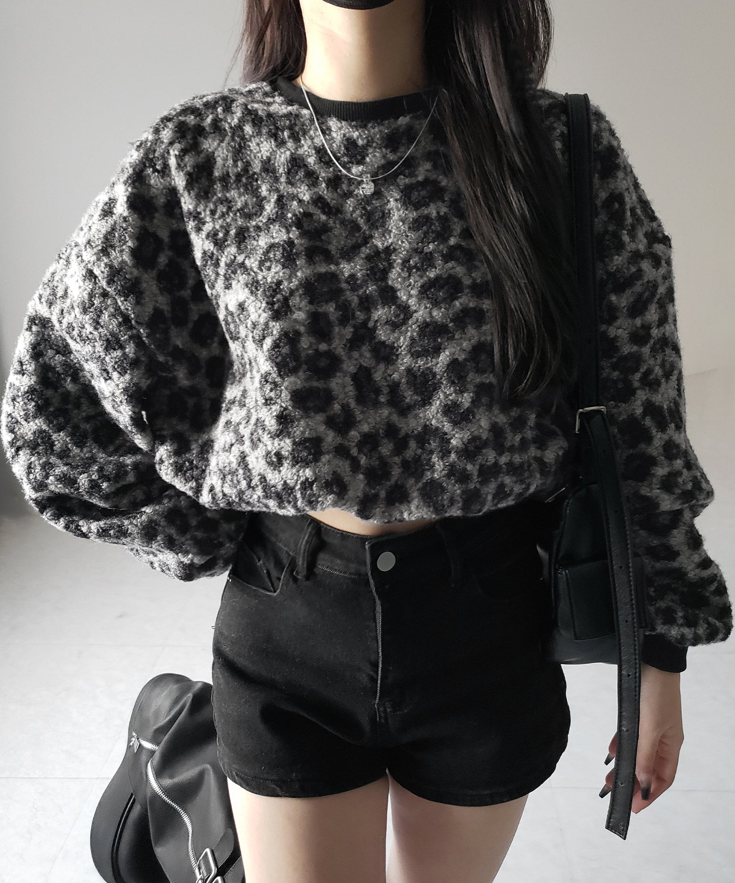 【 2WAY 】レオパードショートボアプルオーバー / 2WAY reopard short boa pullover