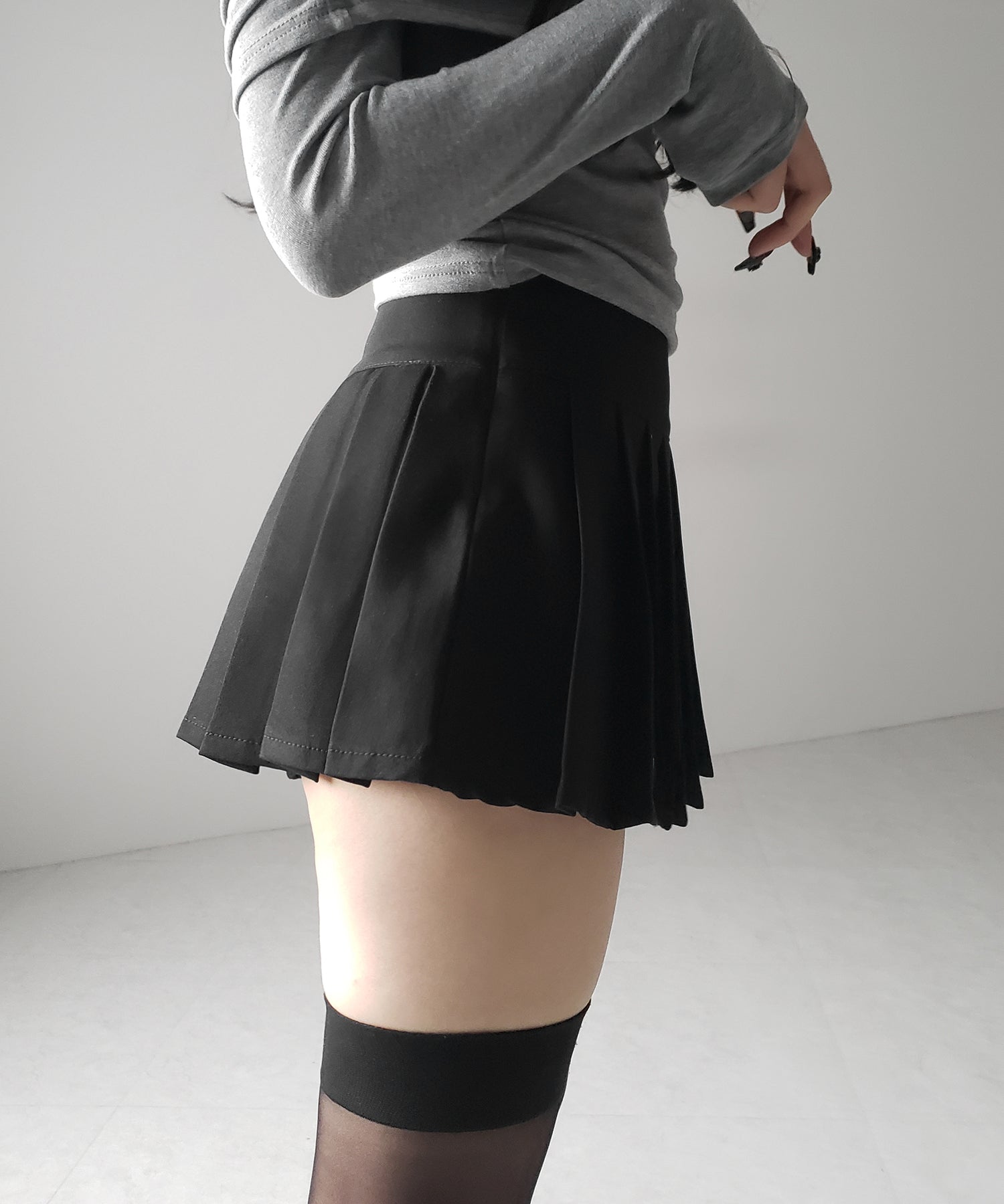 プリーツマイクロミニスカパン / pleated micro mini skirt pants