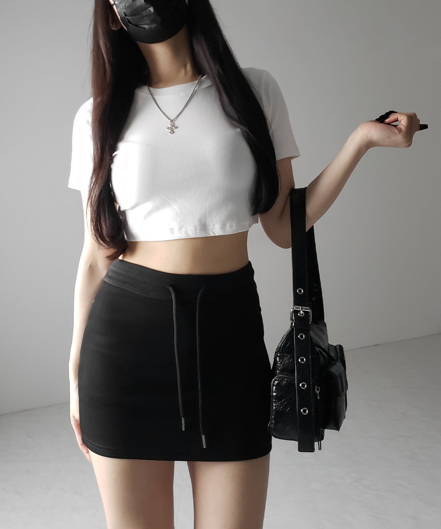 ハイウエストスウェットタイトミニスカート / high waist sweat tight mini skirt
