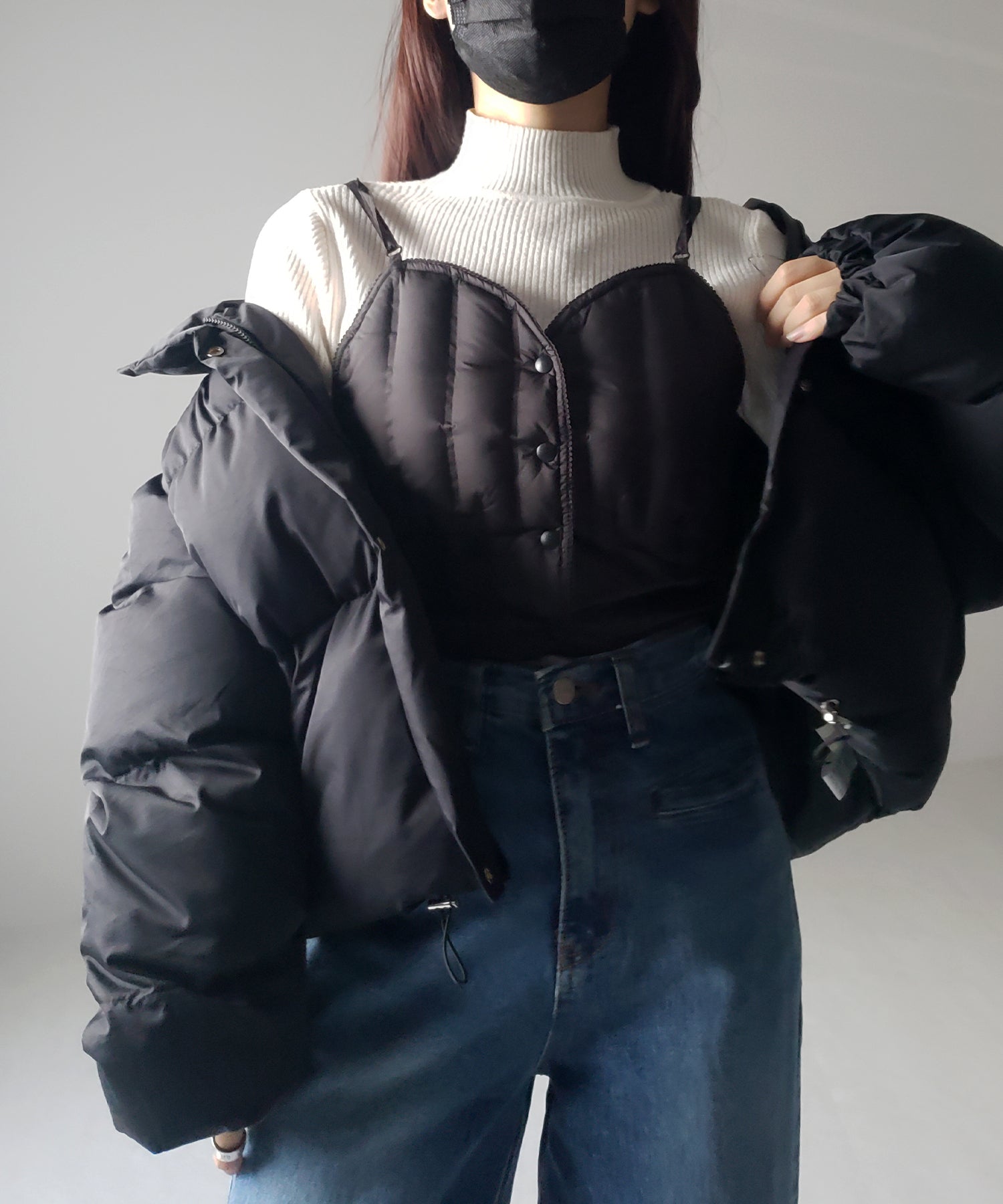 【 2color 】ダウンベストキャミビスチェ