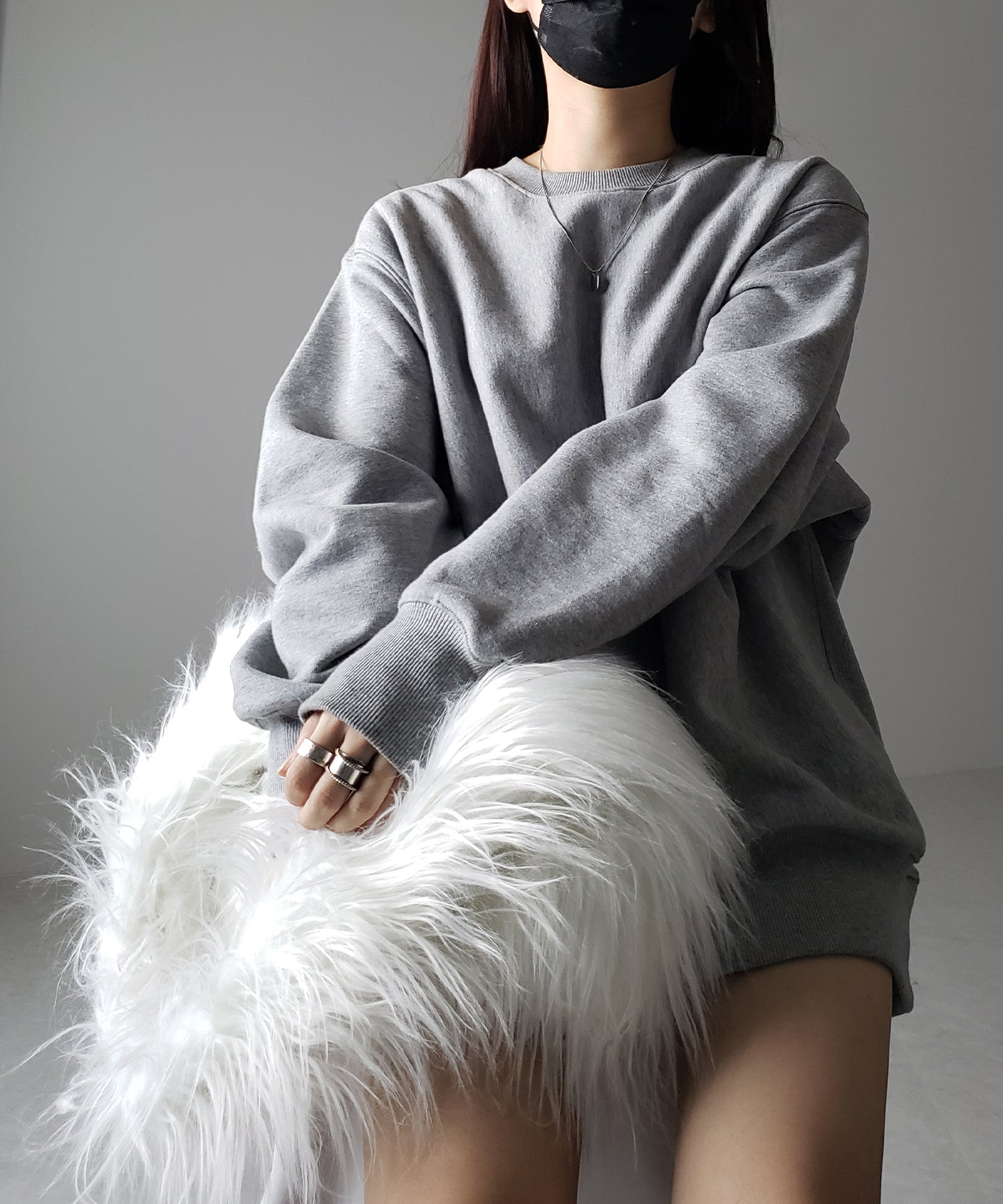 【 5color 】シャギーファーワンハンドルショルダーバッグ / shaggy fur onehandle shoulder bag