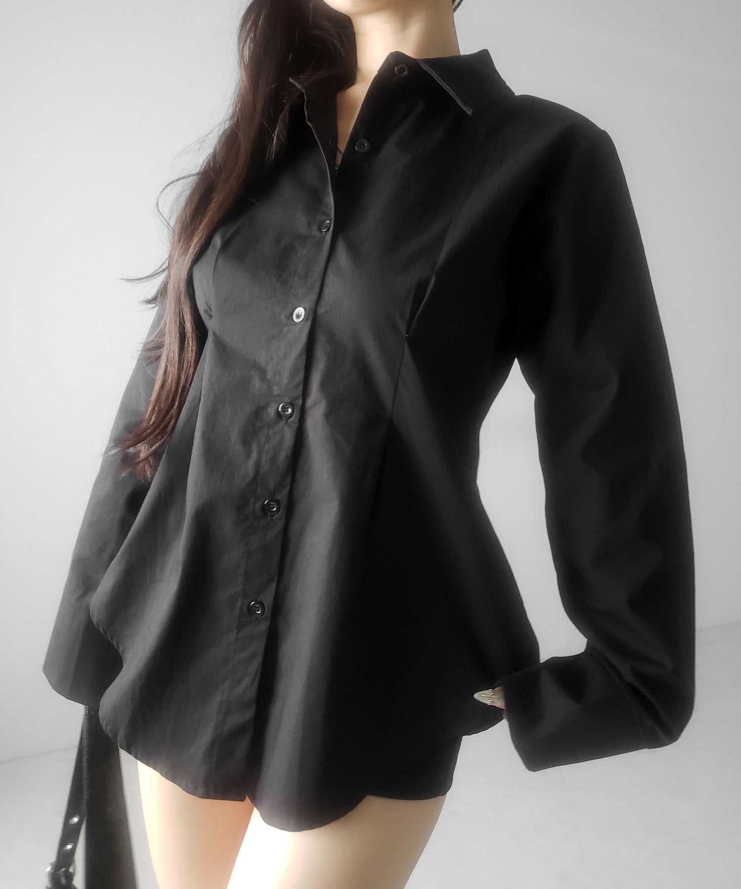 ウエストタックフレアレディシャツ / waist tuck flare lady shirts