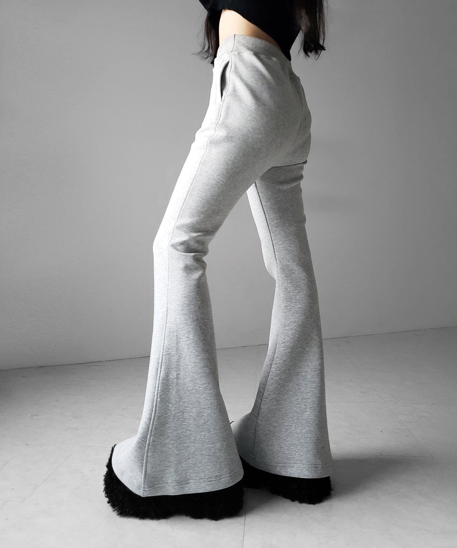 ハイウエストワンホンスウェットフレアパンツ / high waist wanghong sweat flare pants