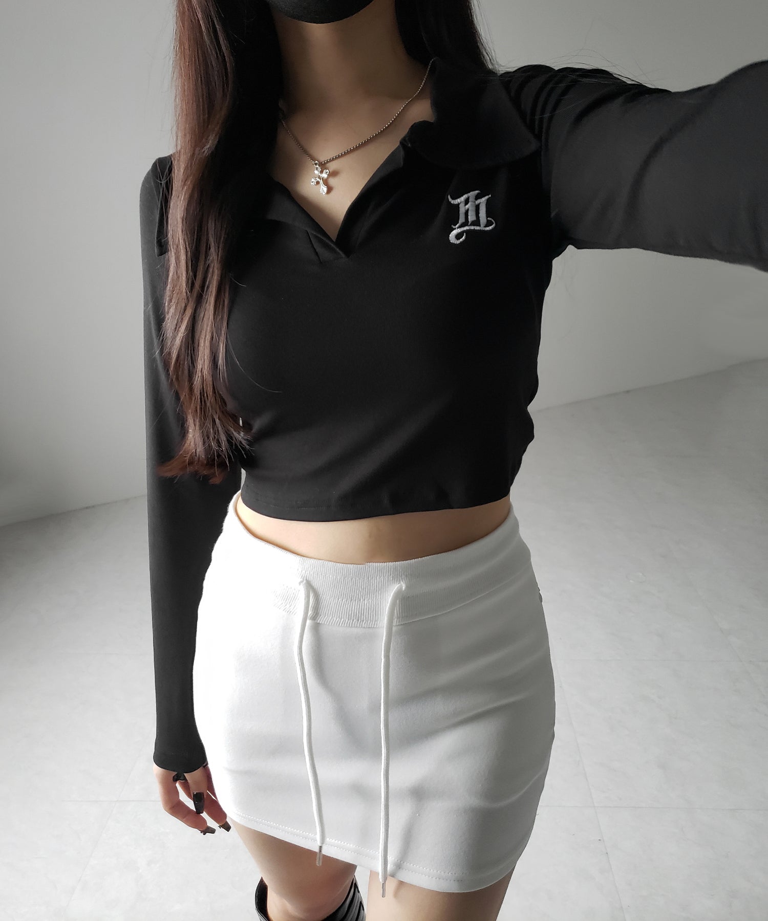 ハイウエストスウェットタイトミニスカート / high waist sweat tight mini skirt