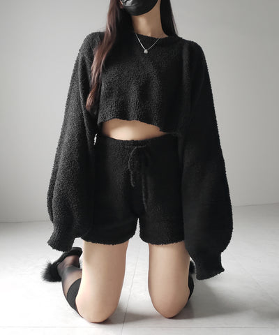 【 セットアップ可能 】マシュマロタッチショートプルオーバー / marshmallow touch short pullover