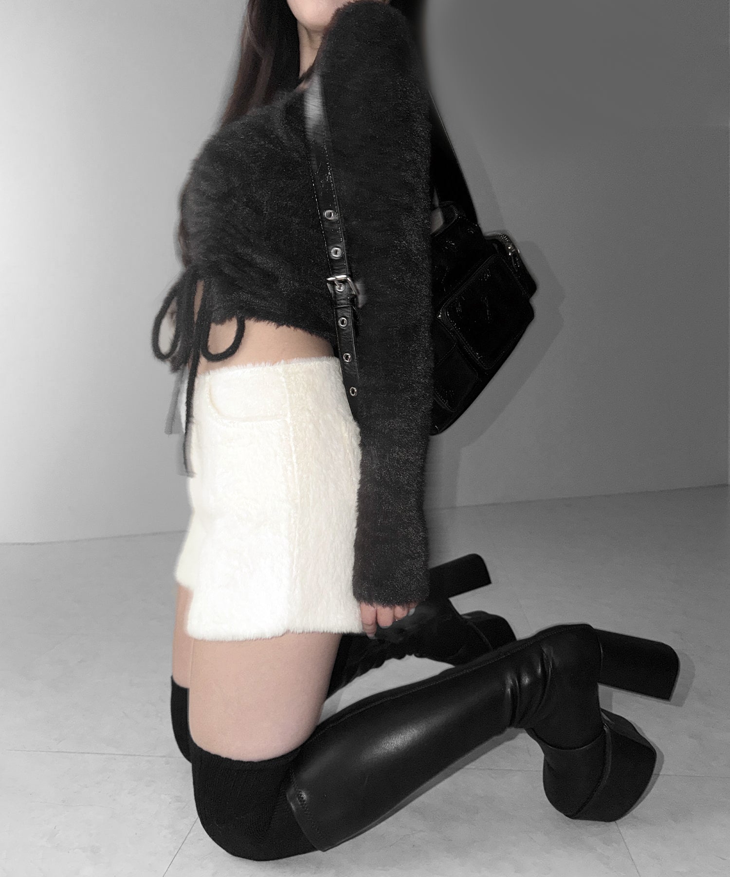 シャギーファータイトショートパンツ / shaggy fur tight short pants