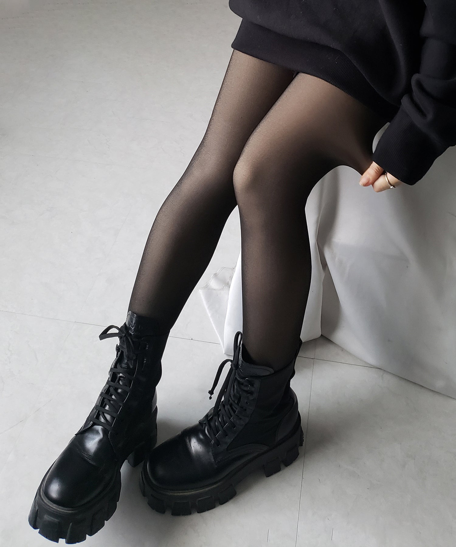 【 220デニール 】あったか裏起毛ストッキングフェイクタイツ