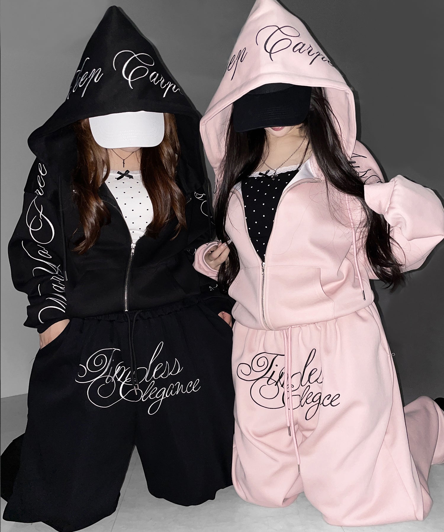 フロントレタリングロゴ刺繍ワイドスウェットパンツ / front lettering logo embroidery wide sweatpants