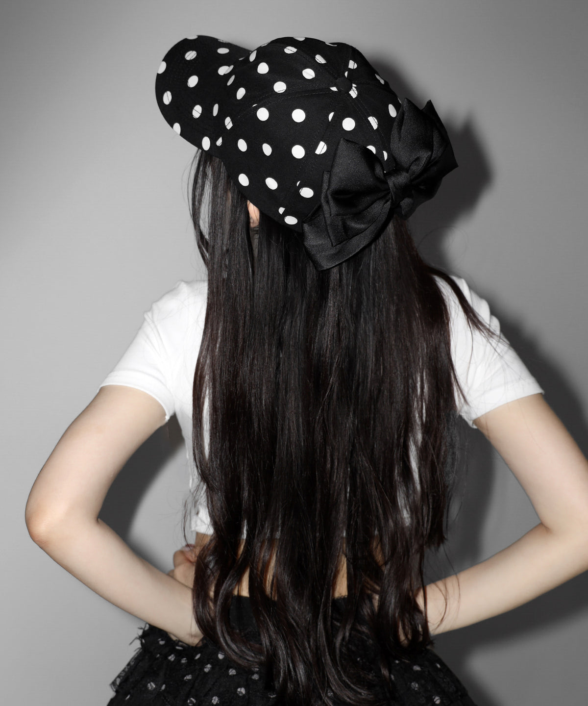 ドットバックリボンキャップ / DOT back ribbon CAP