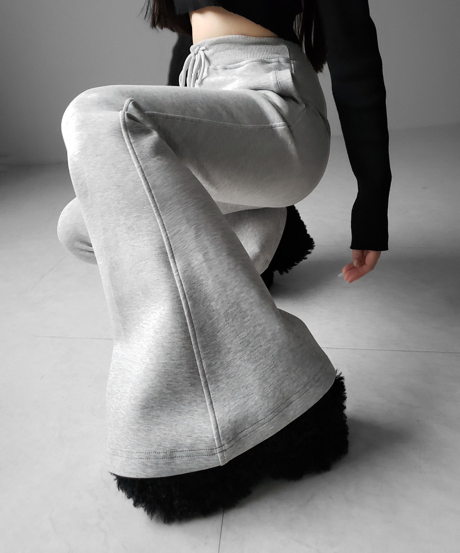 ハイウエストワンホンスウェットフレアパンツ / high waist wanghong sweat flare pants