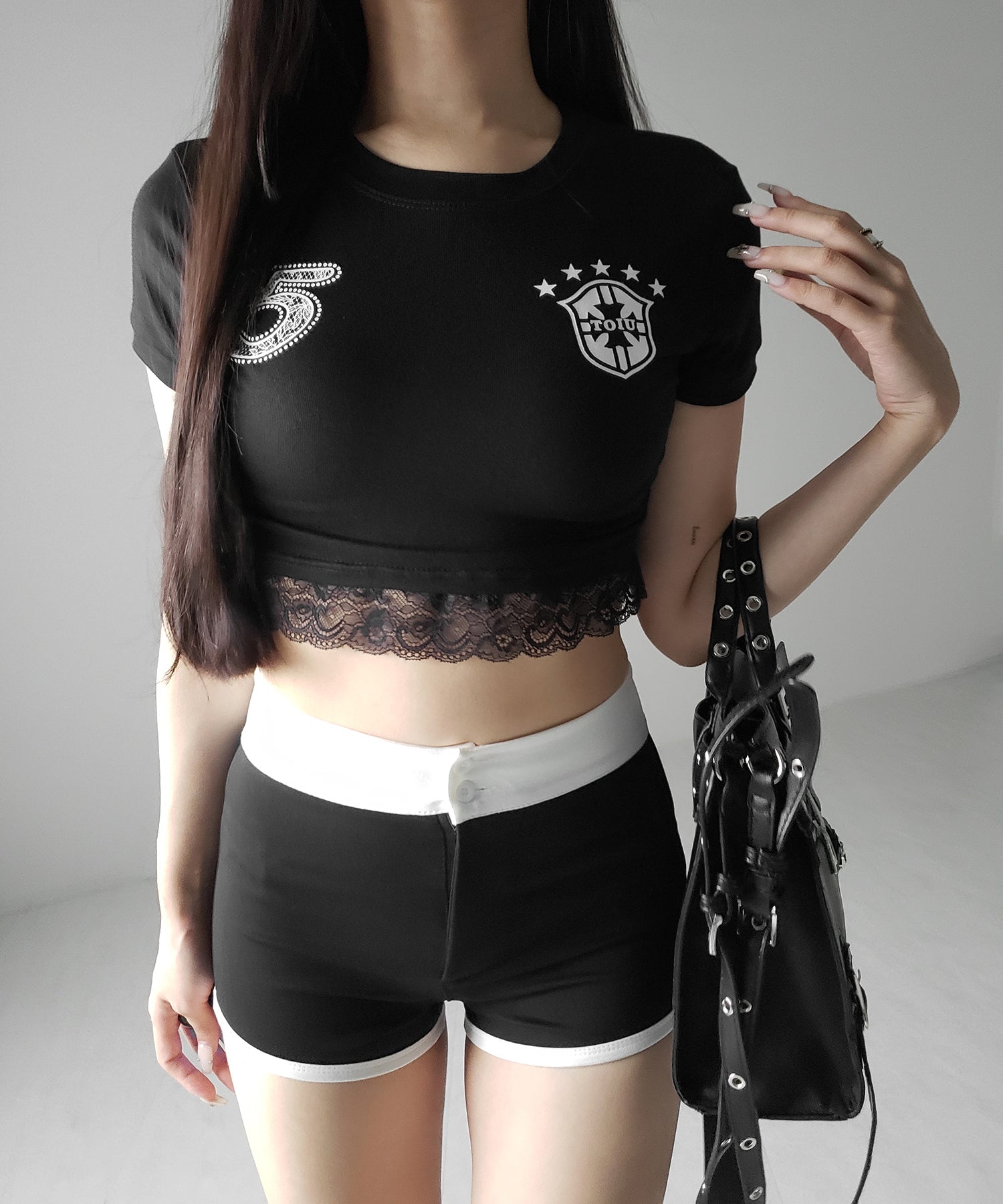【 2color /2size 】バイカラーマイクロミニスパンショートパンツ / bicolor micro mini span short pants