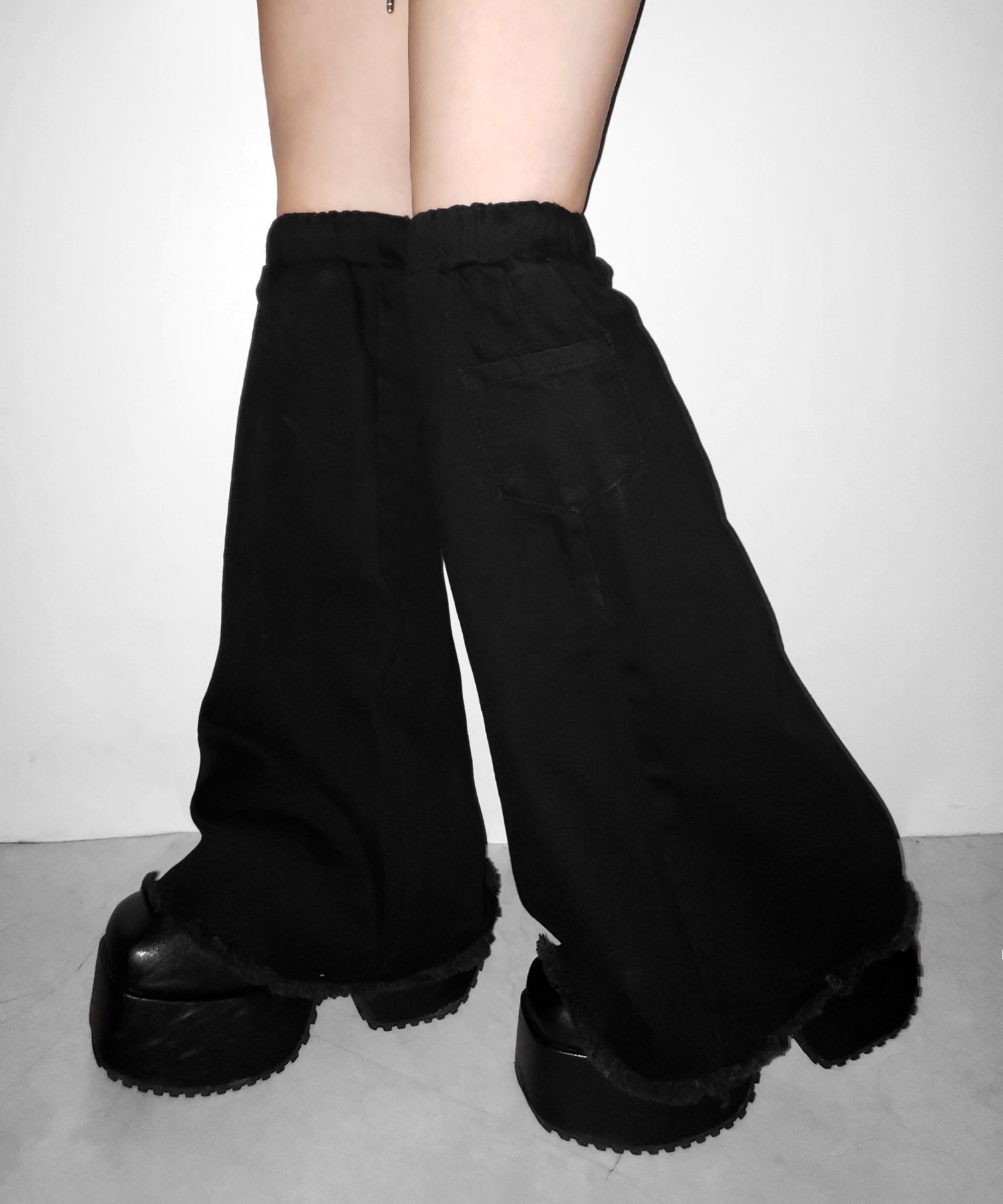 【 セットアップ着用可能 】ヴィンテージケミカルブリーチデニムレッグカバー / vintage chemical bleach denim leg cover