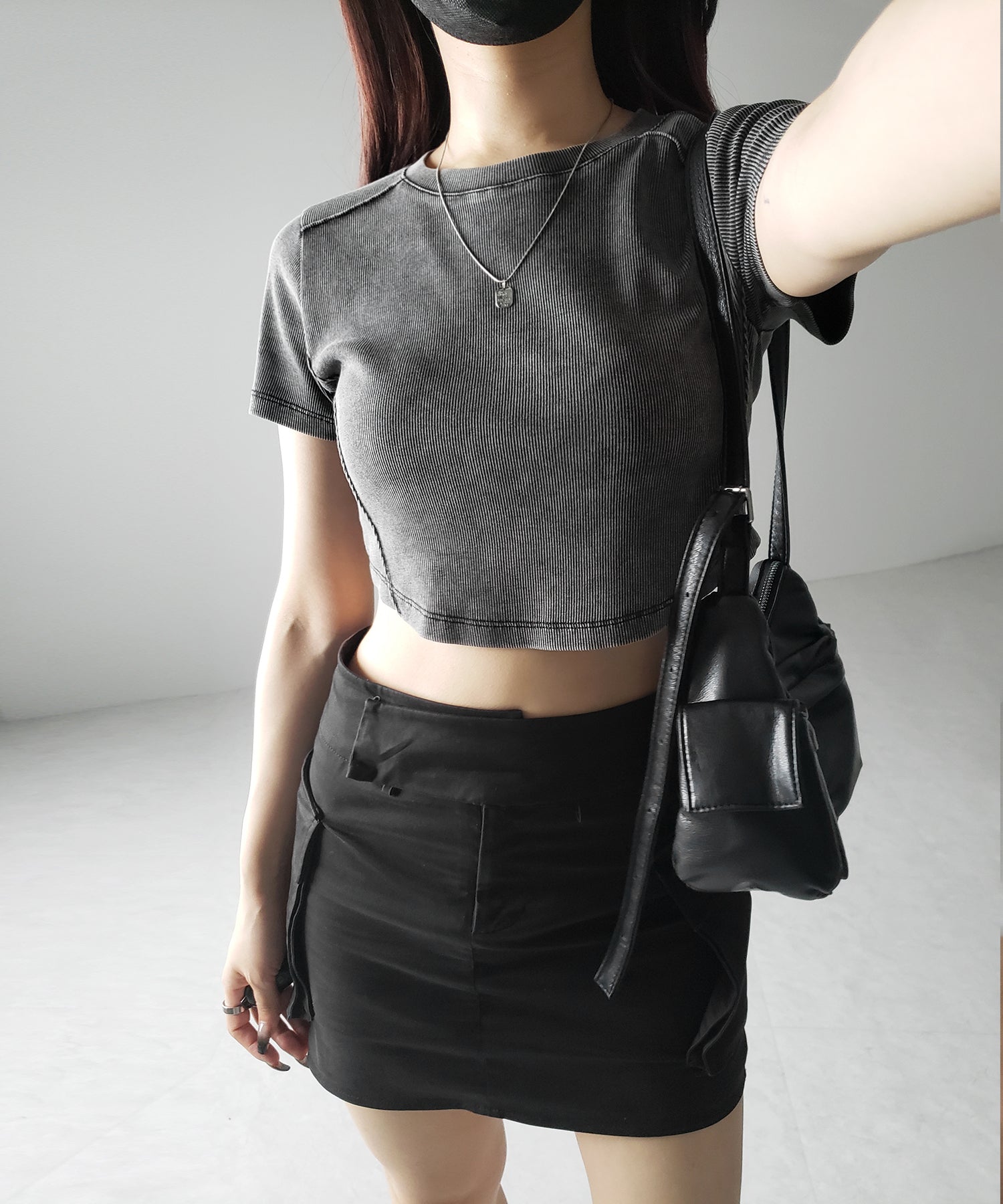 ヴィンテージショートリブTシャツ / sideline vintage short lib T-shirt