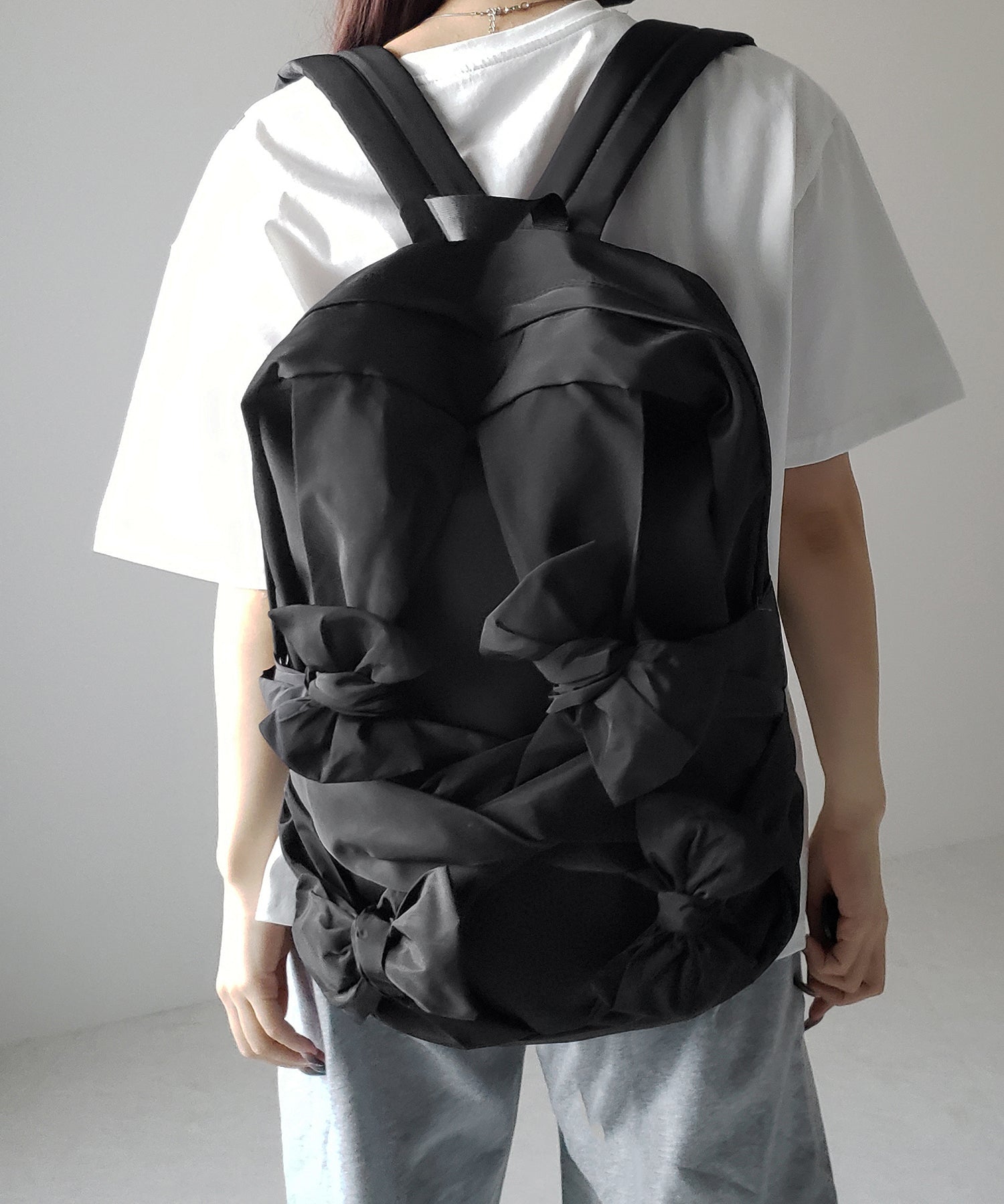 バレエコアリボンバックパック / ballet core ribbon backpack