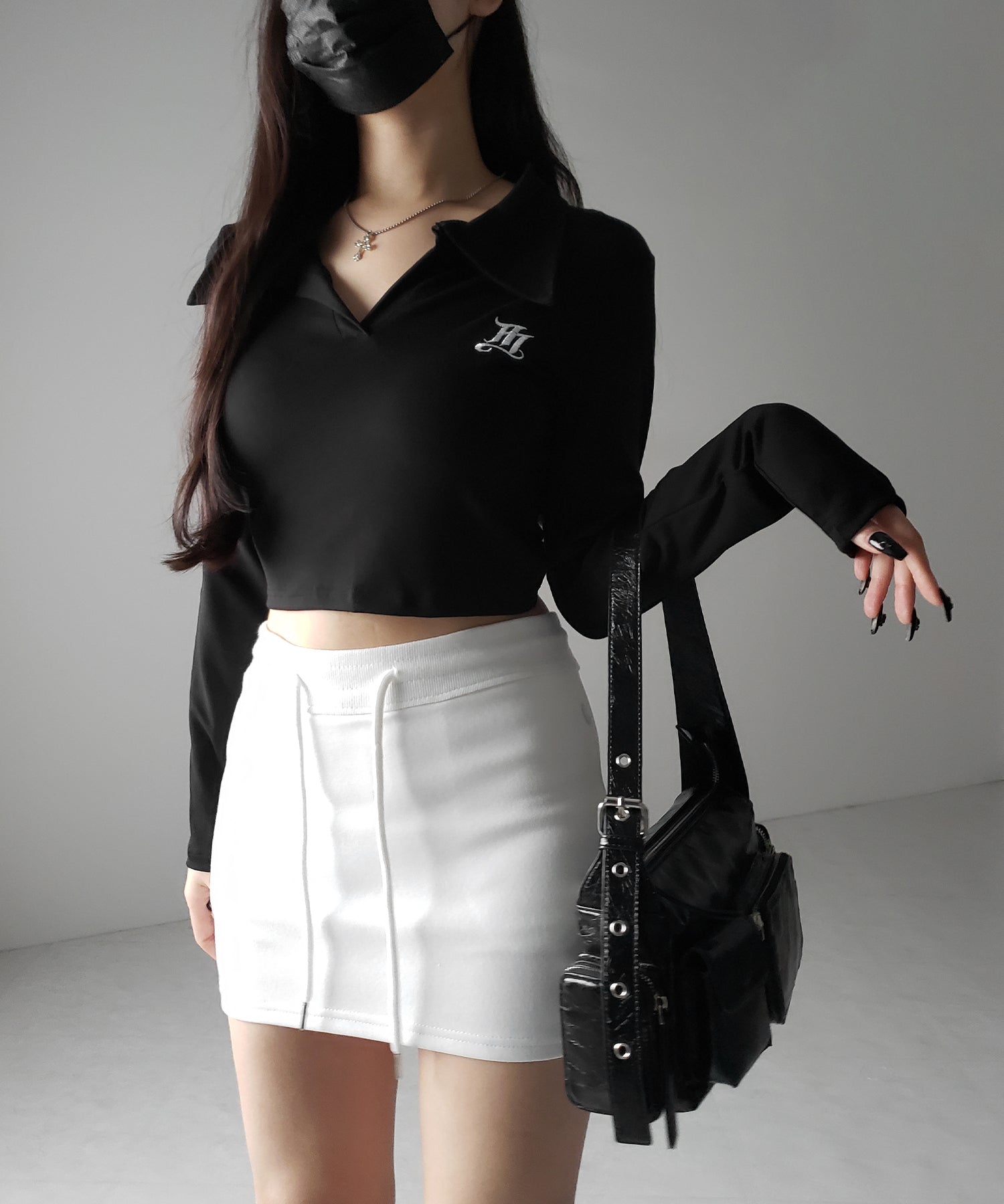 ハイウエストスウェットタイトミニスカート / high waist sweat tight mini skirt