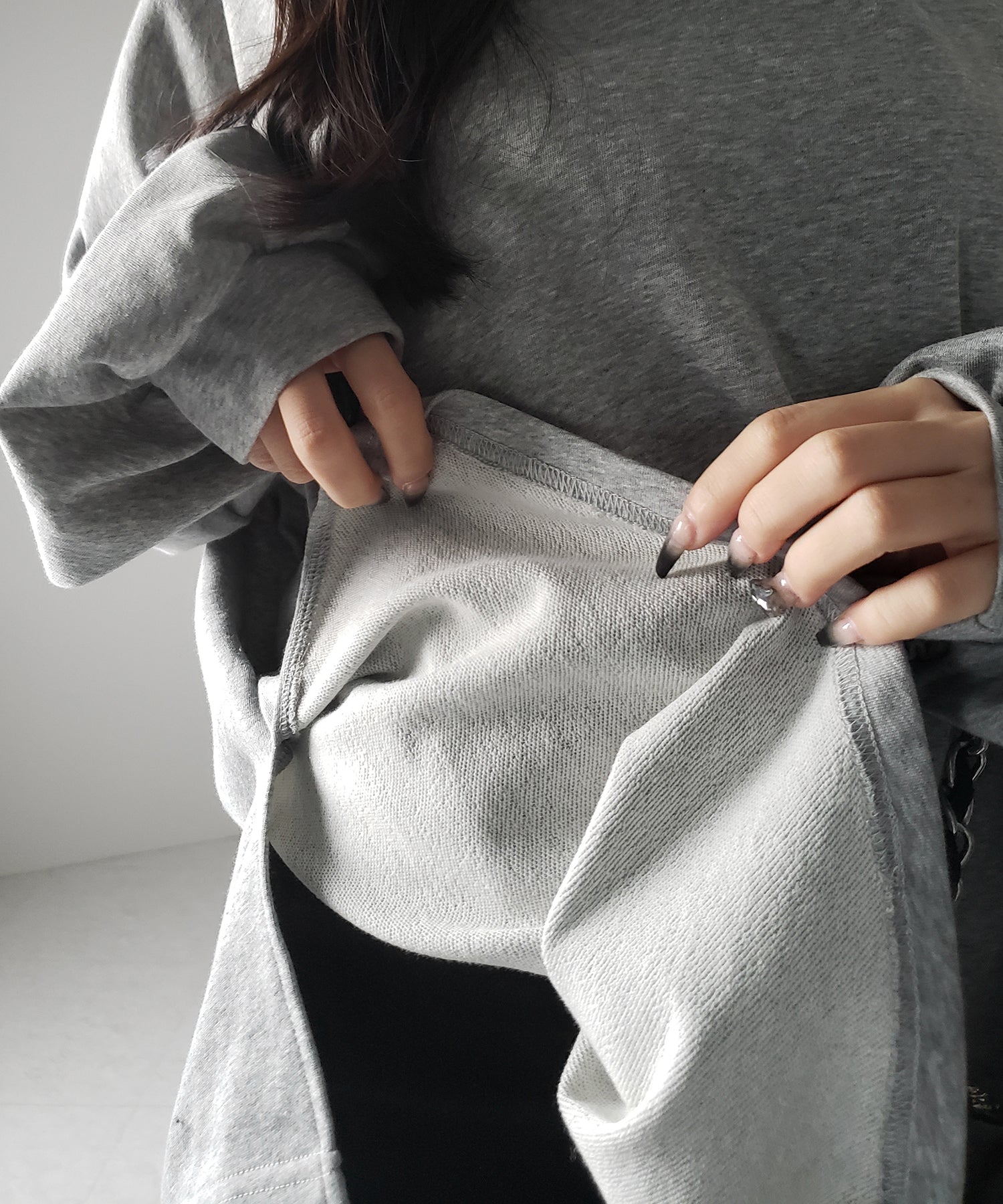 【 3color 】ボリュームスリーブBIGスウェットロンT / big sweat long Tee