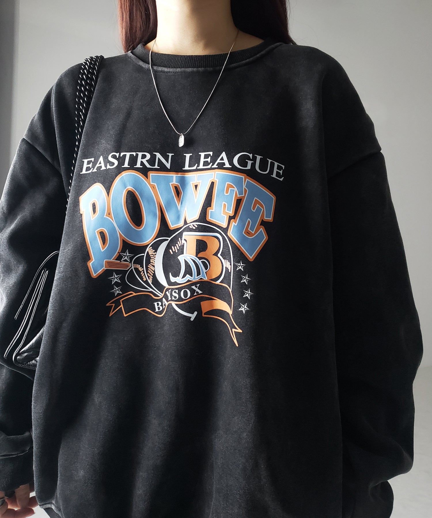 【 選べる8柄/裏起毛 】オーバーサイズ ヴィンテージピグメント加工ロゴプリントスウェットプルオーバー