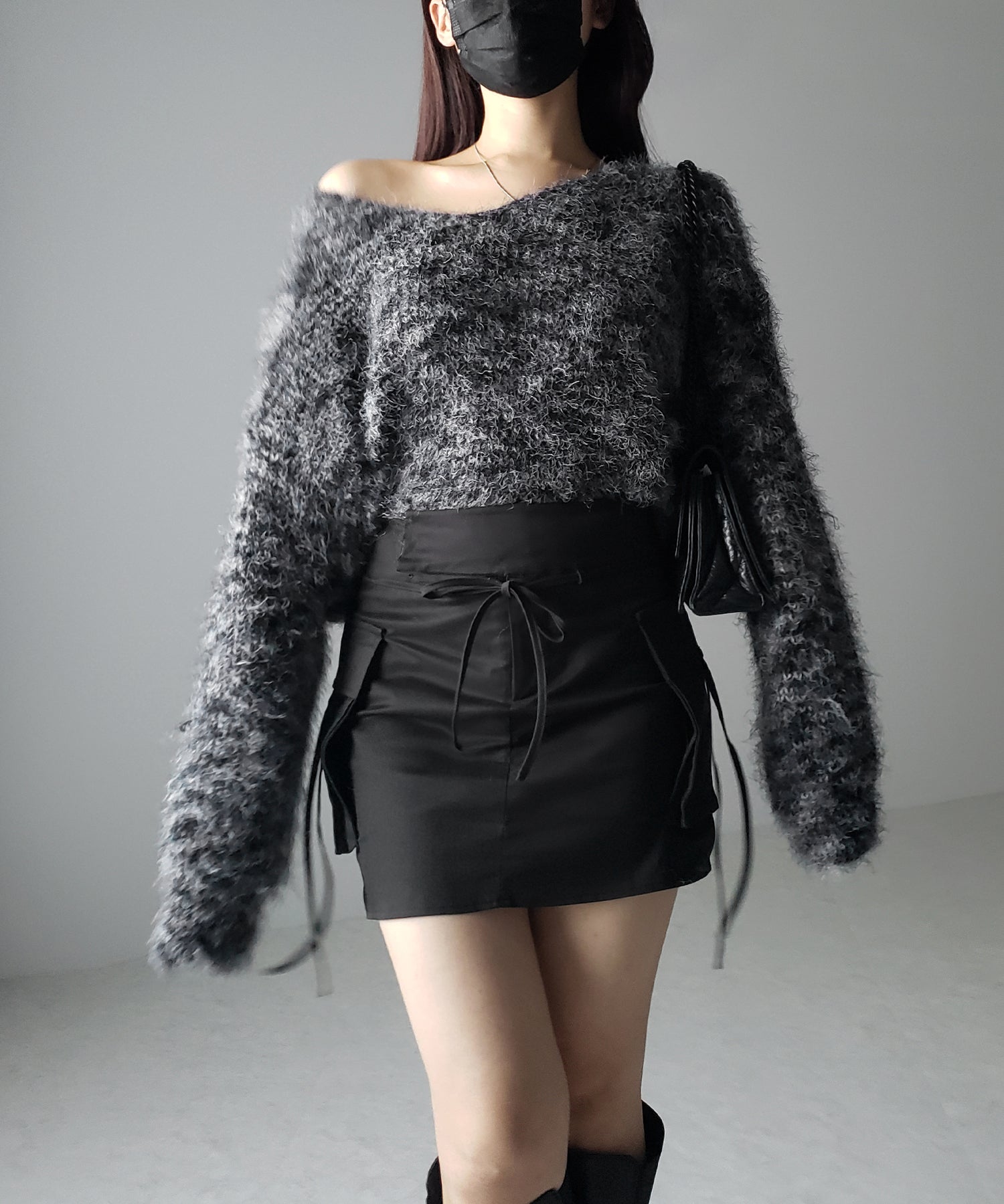 【 2WAY 】3ストラップリボンカーゴミニスカート / three strap ribbon cargo mini skirt