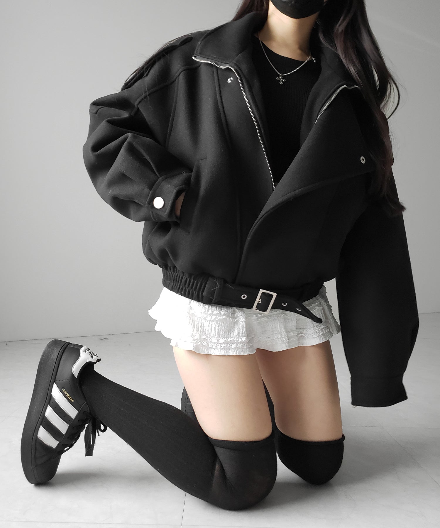 ウールライクベルテッドオーバーコート / wool like belted over coat