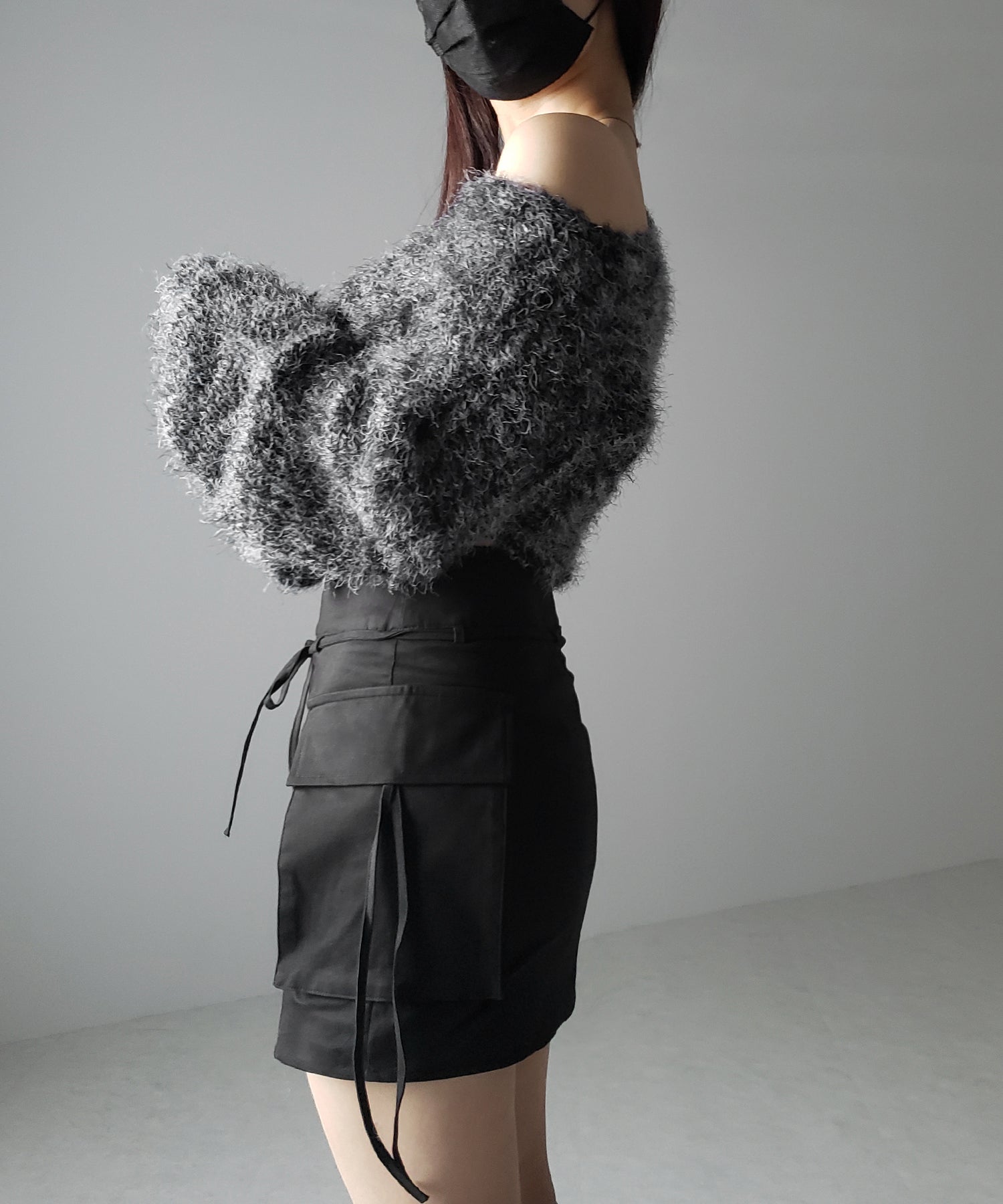 【 2WAY 】3ストラップリボンカーゴミニスカート / three strap ribbon cargo mini skirt