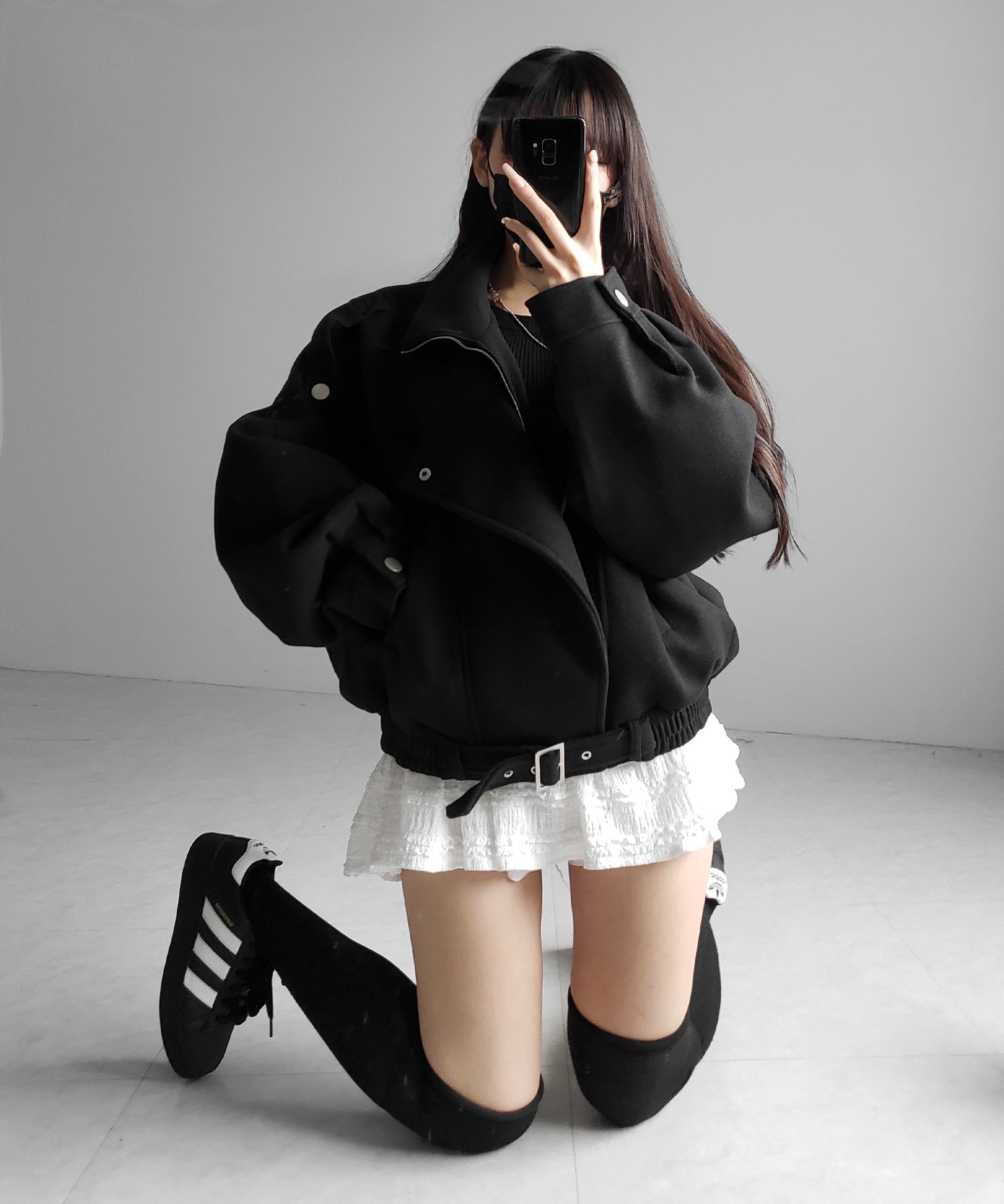 ウールライクベルテッドオーバーコート / wool like belted over coat