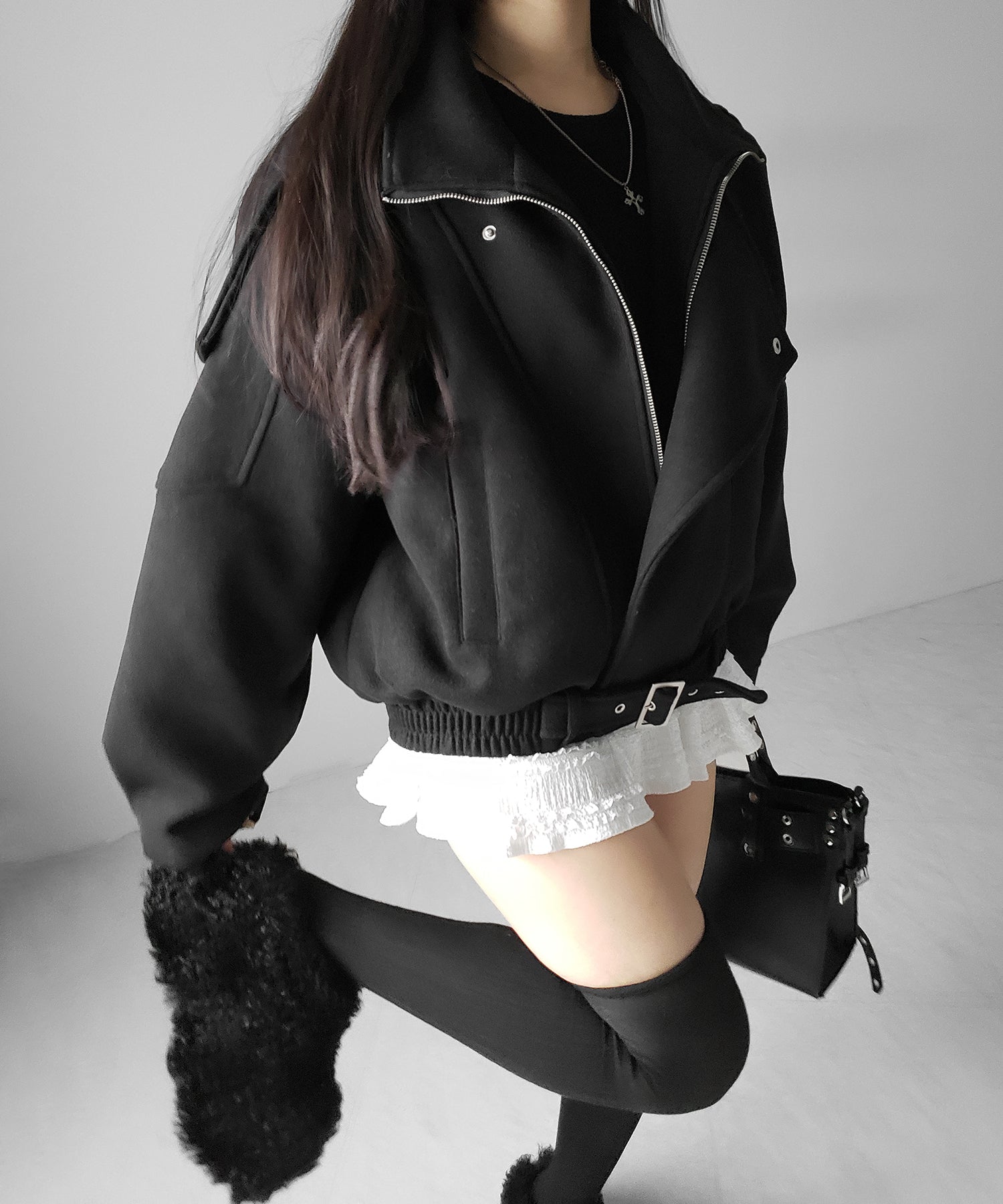 ウールライクベルテッドオーバーコート / wool like belted over coat