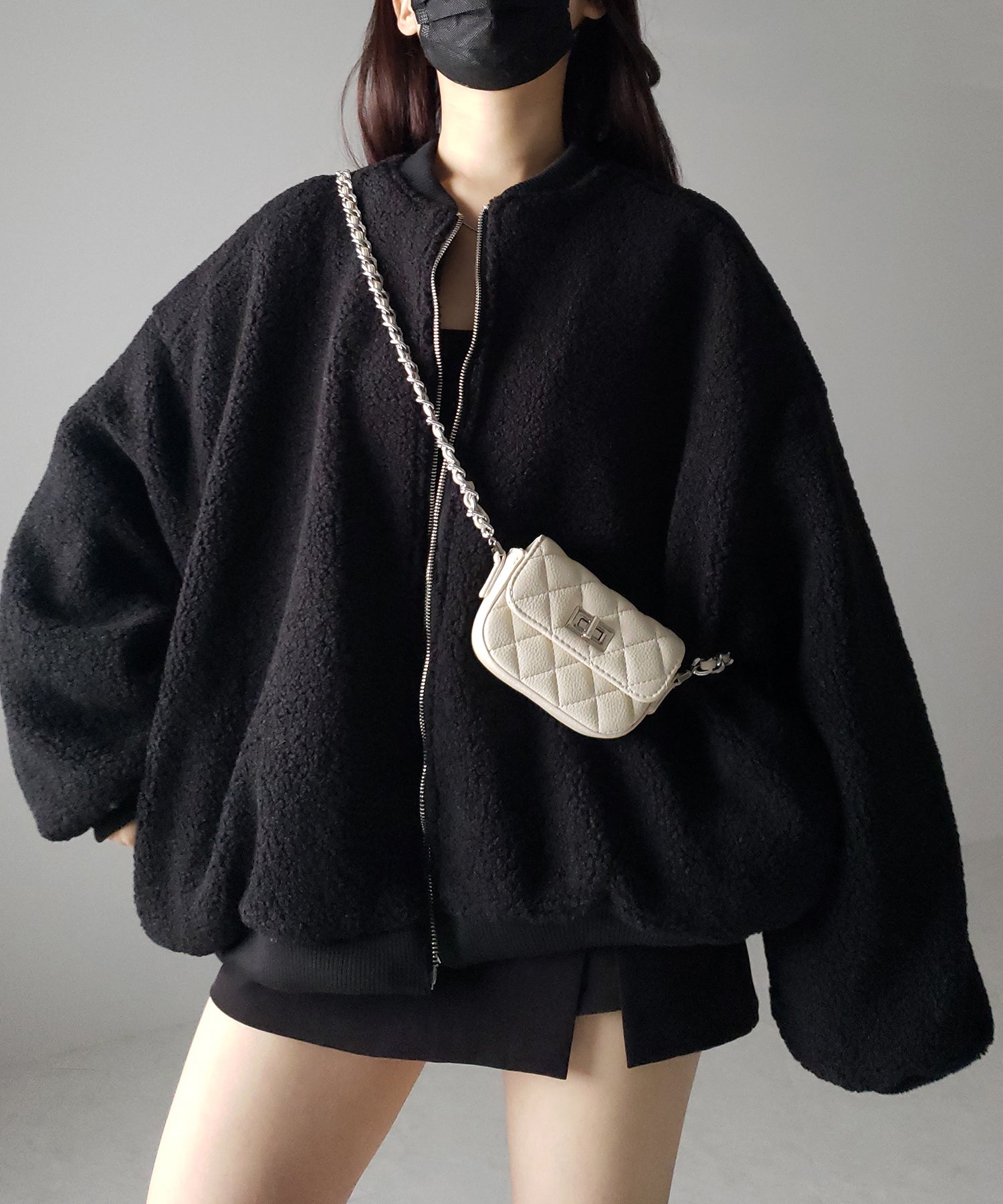【 3color 】ビッグシルエットボリュームボアブルゾン