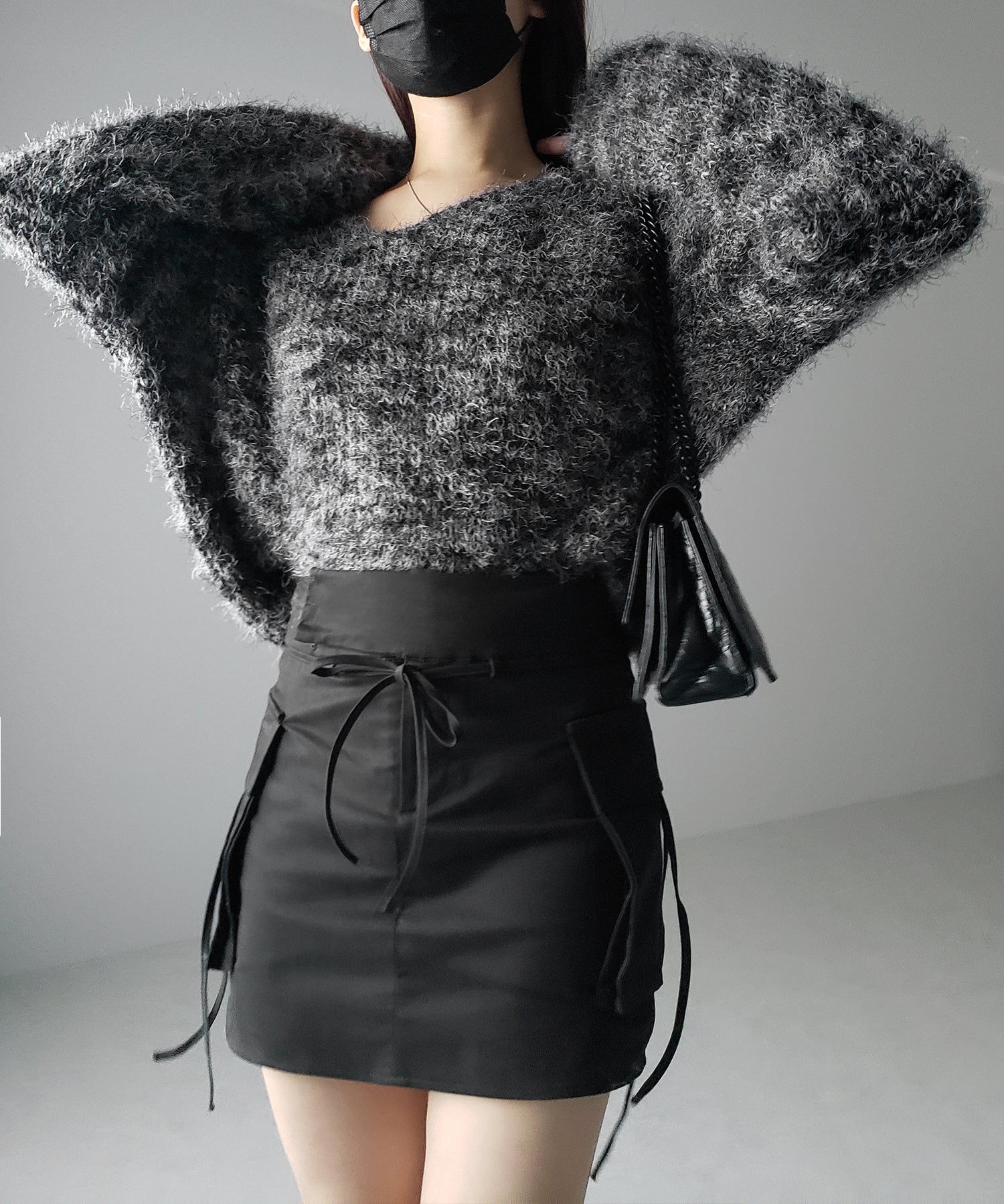 【 2WAY 】3ストラップリボンカーゴミニスカート / three strap ribbon cargo mini skirt