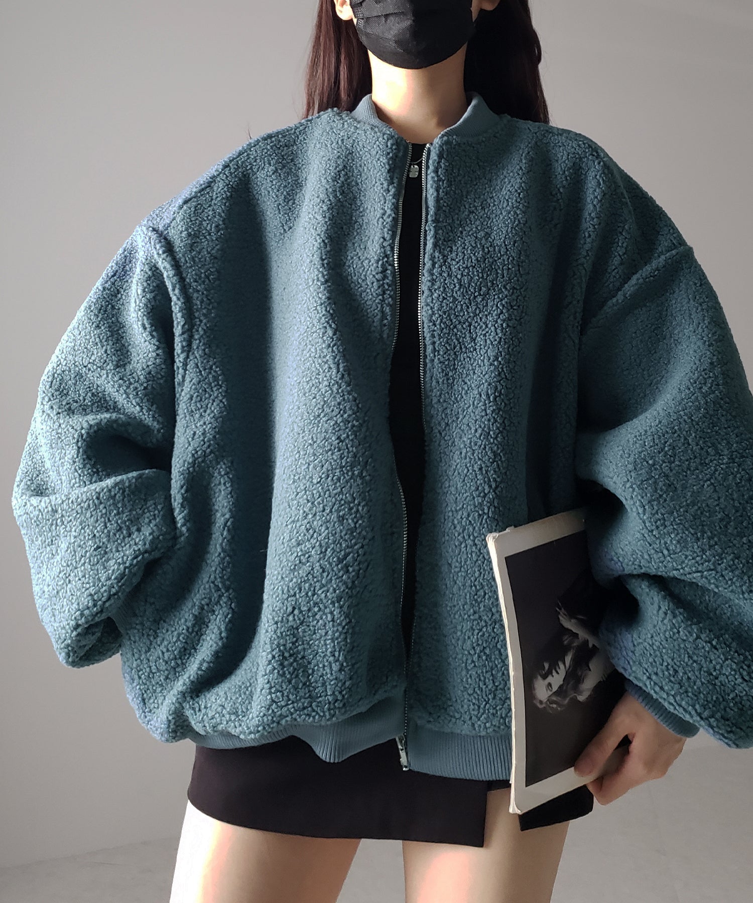 【 3color 】ビッグシルエットボリュームボアブルゾン