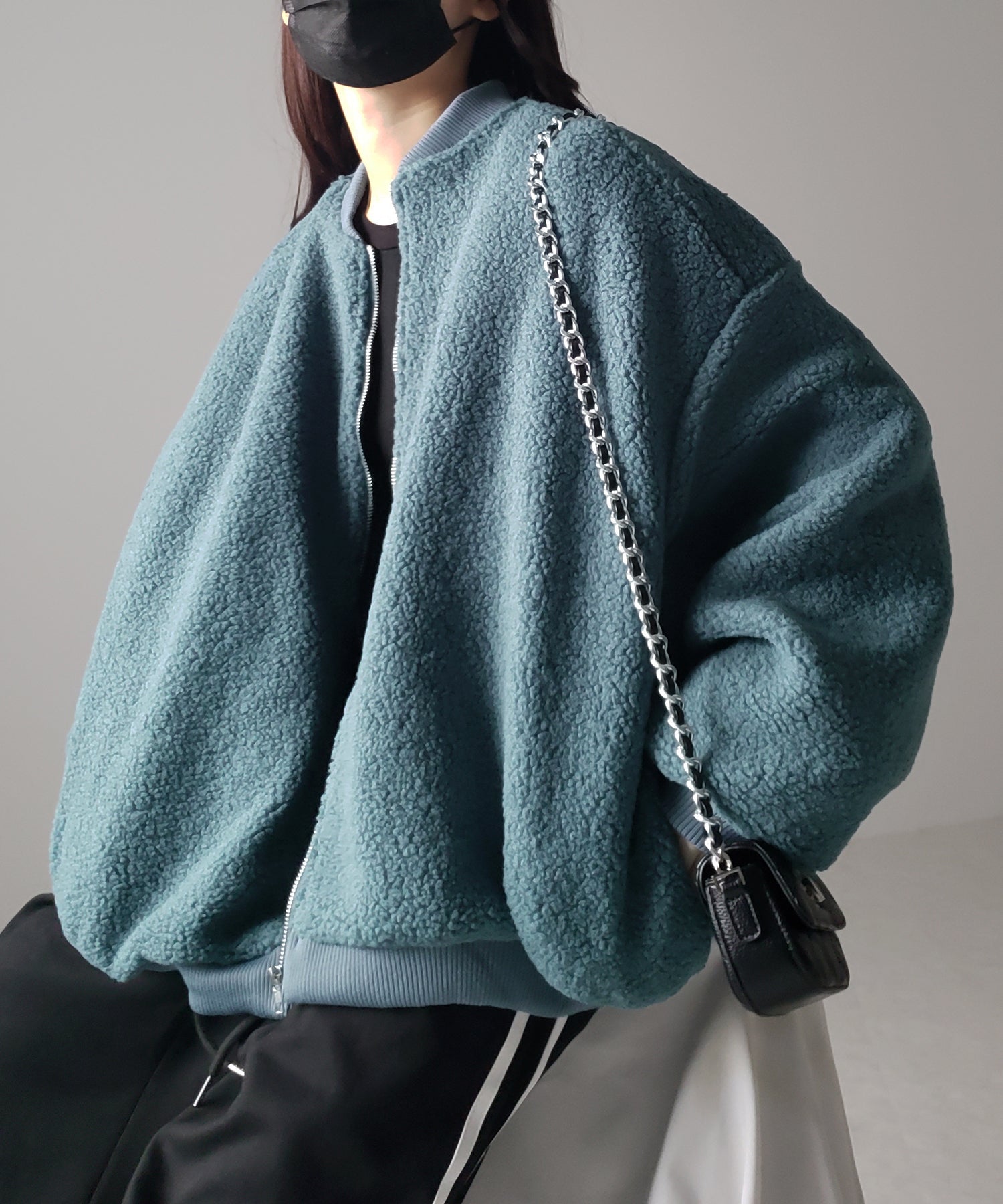 【 3color 】ビッグシルエットボリュームボアブルゾン